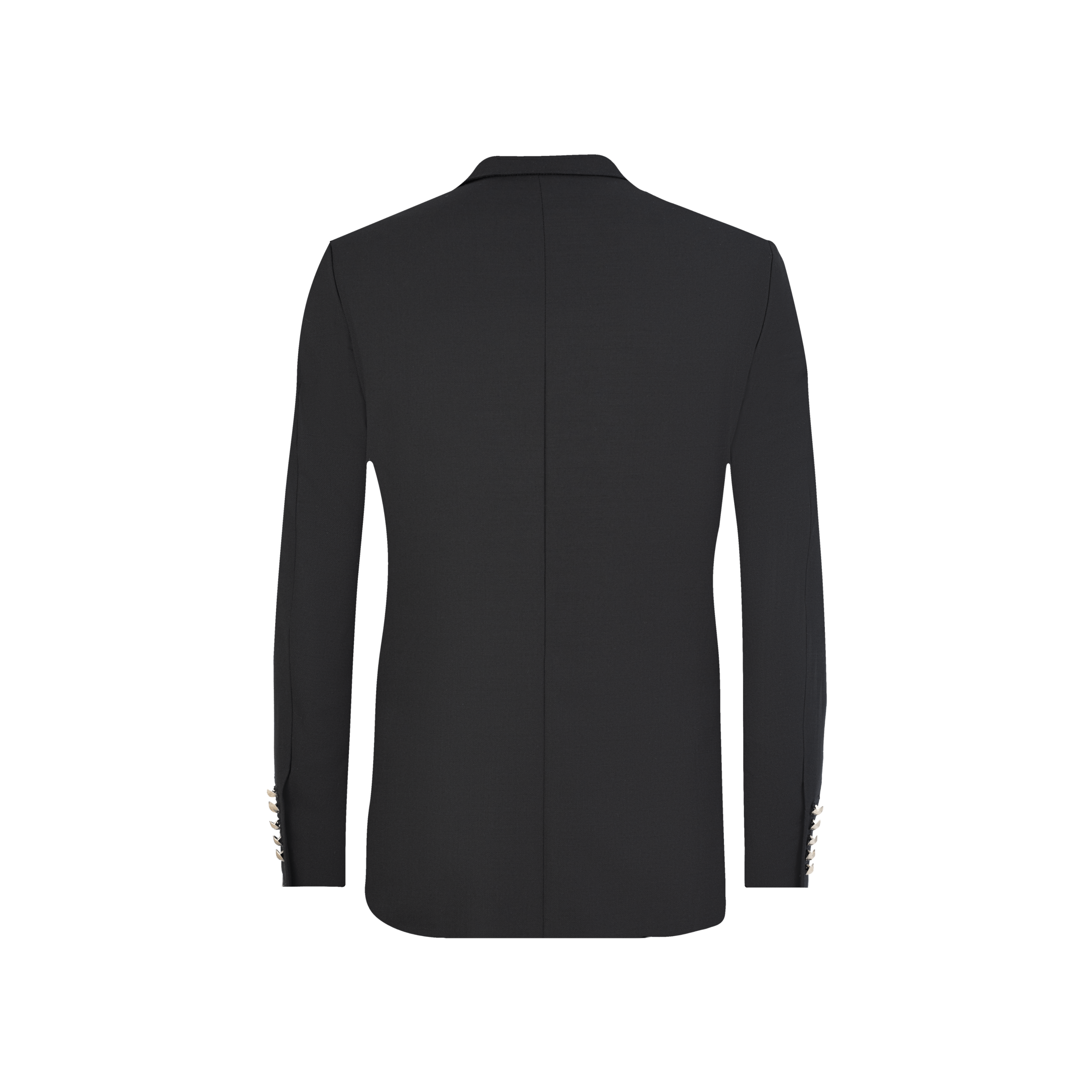 Black Textured Wool Blazer