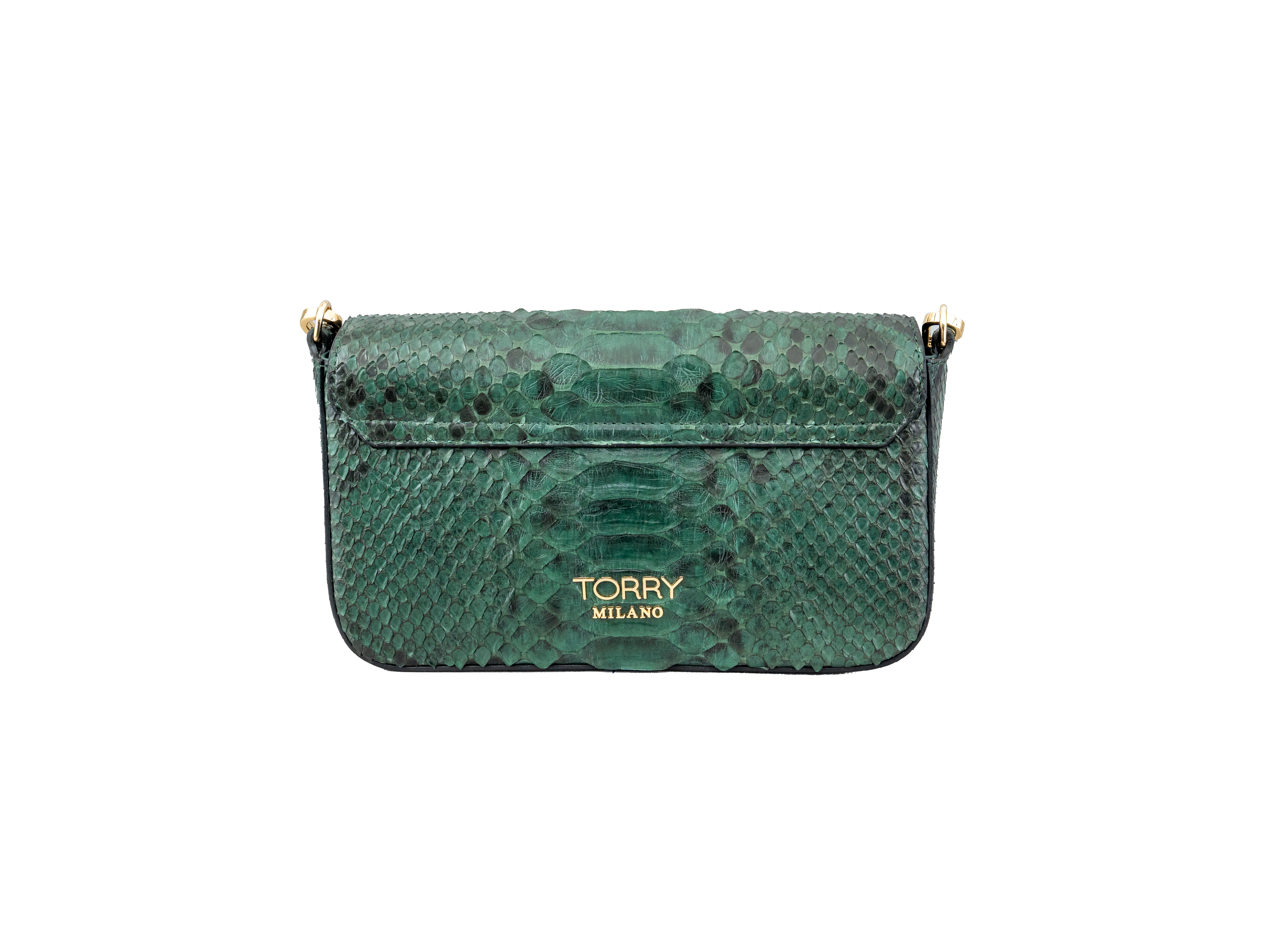 Green Nocturne Python Leather Bag