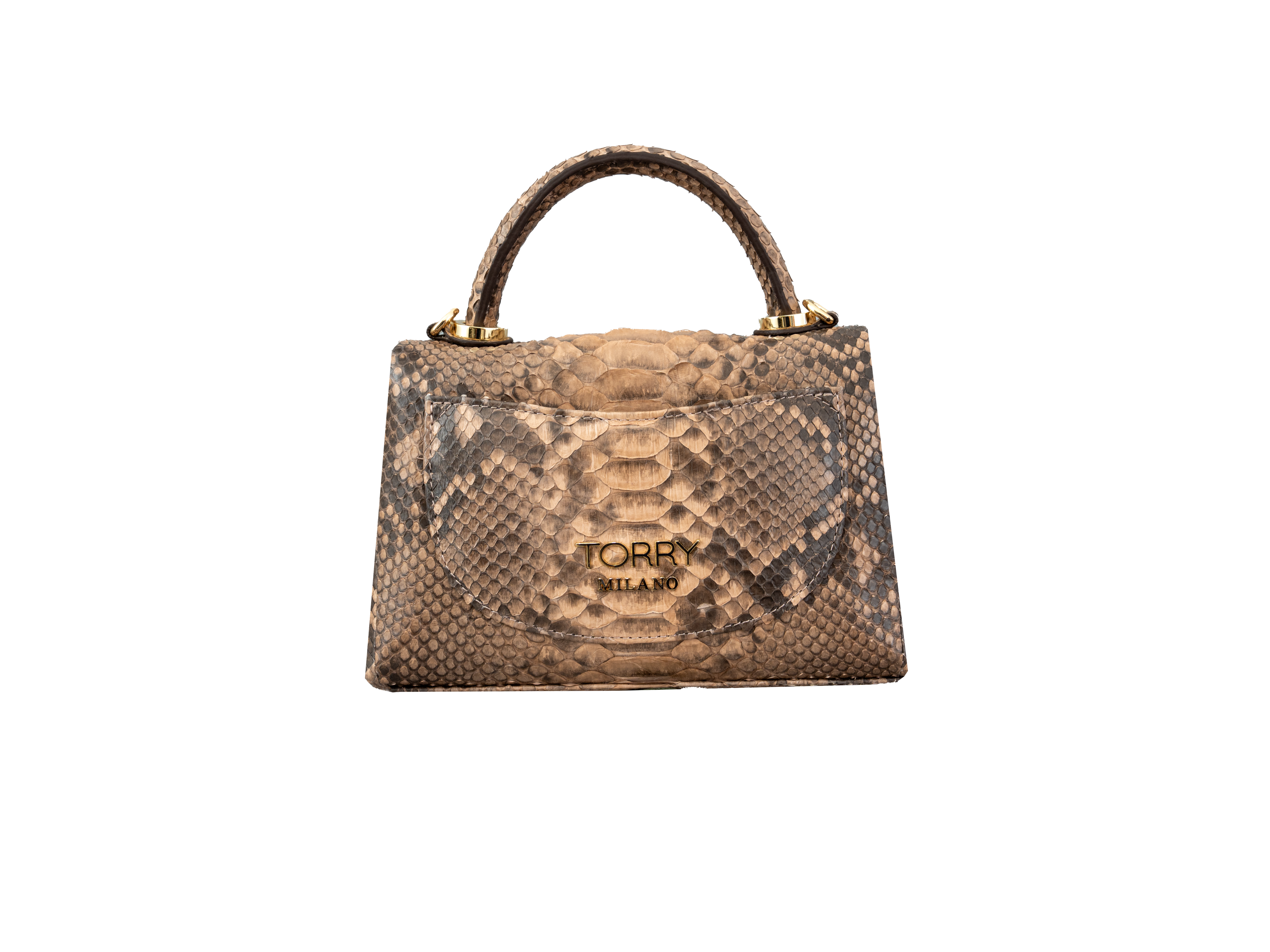Brown Zenith Python Leather Bag