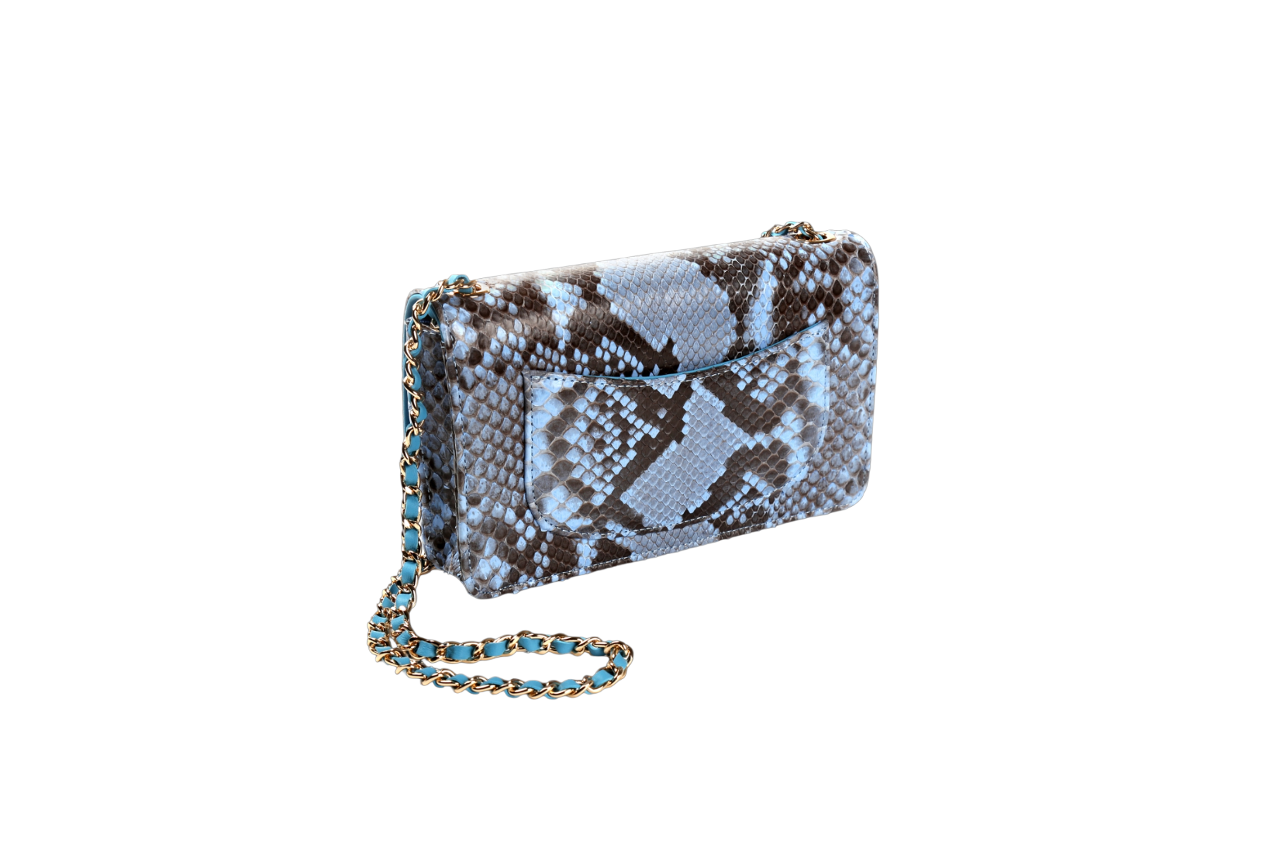 Blue Python Leather Bag