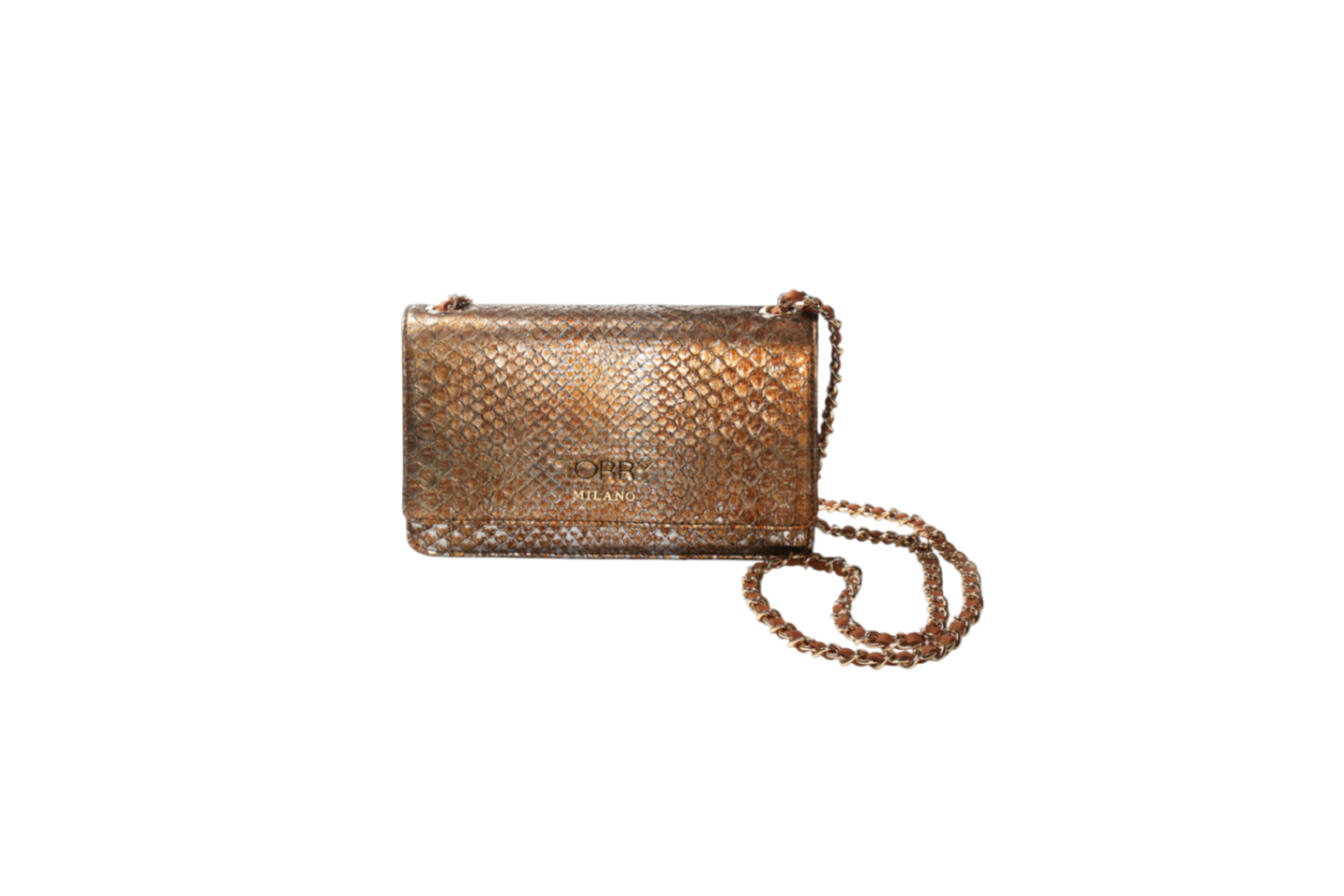 Gold Python Leather Bag