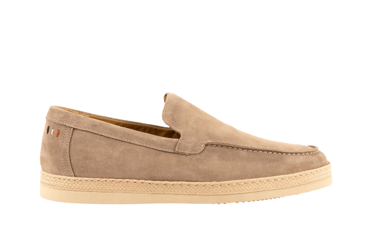 Beige Leather Loafers