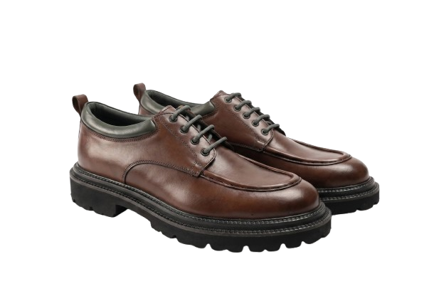 Tobacco Calfskin Lace-up Shoes