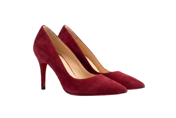 Burgundy Suede Stilettos - 8cm