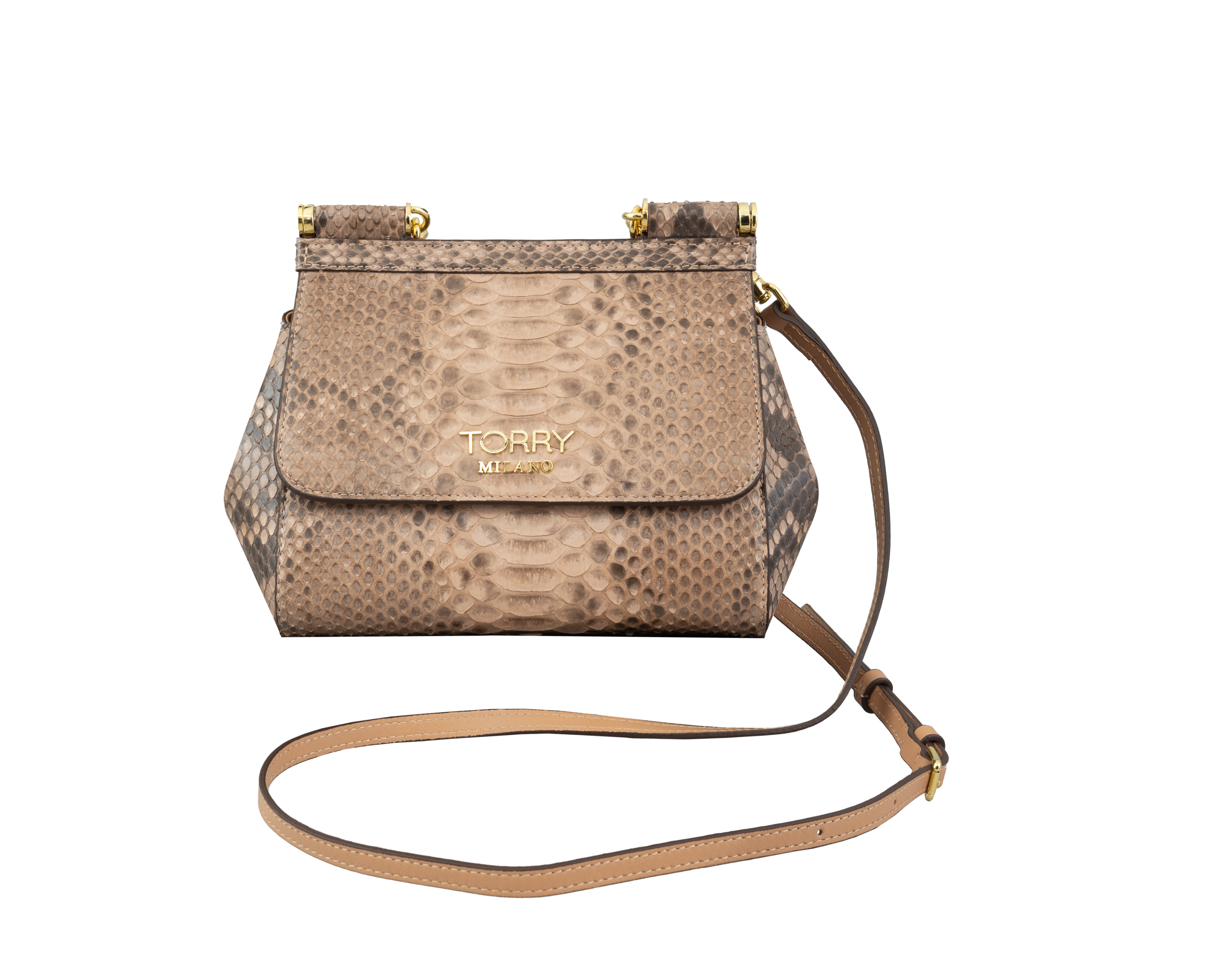 Brown Regalia Python Leather Bag