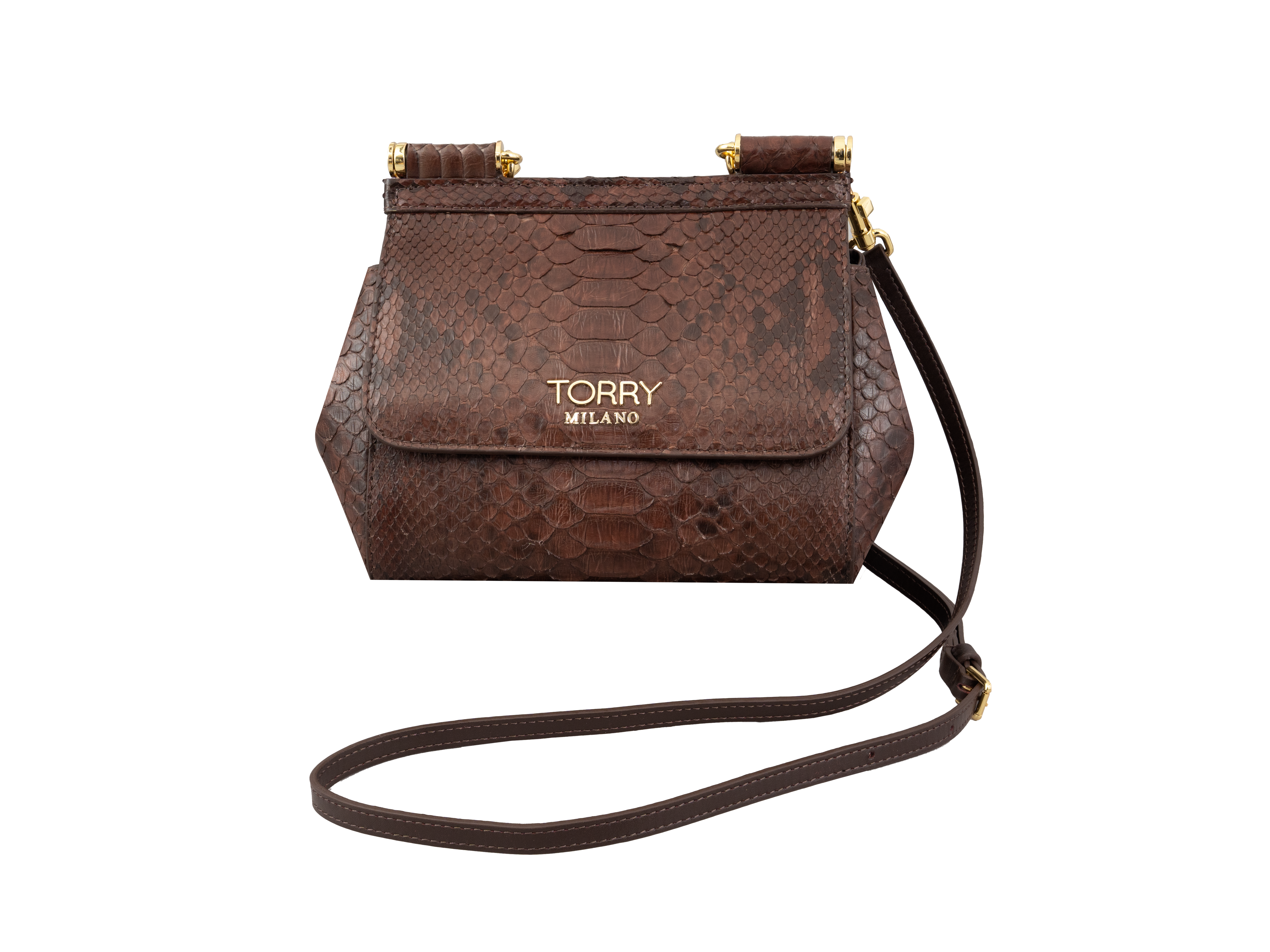 Chestnut Regalia Python Leather Bag