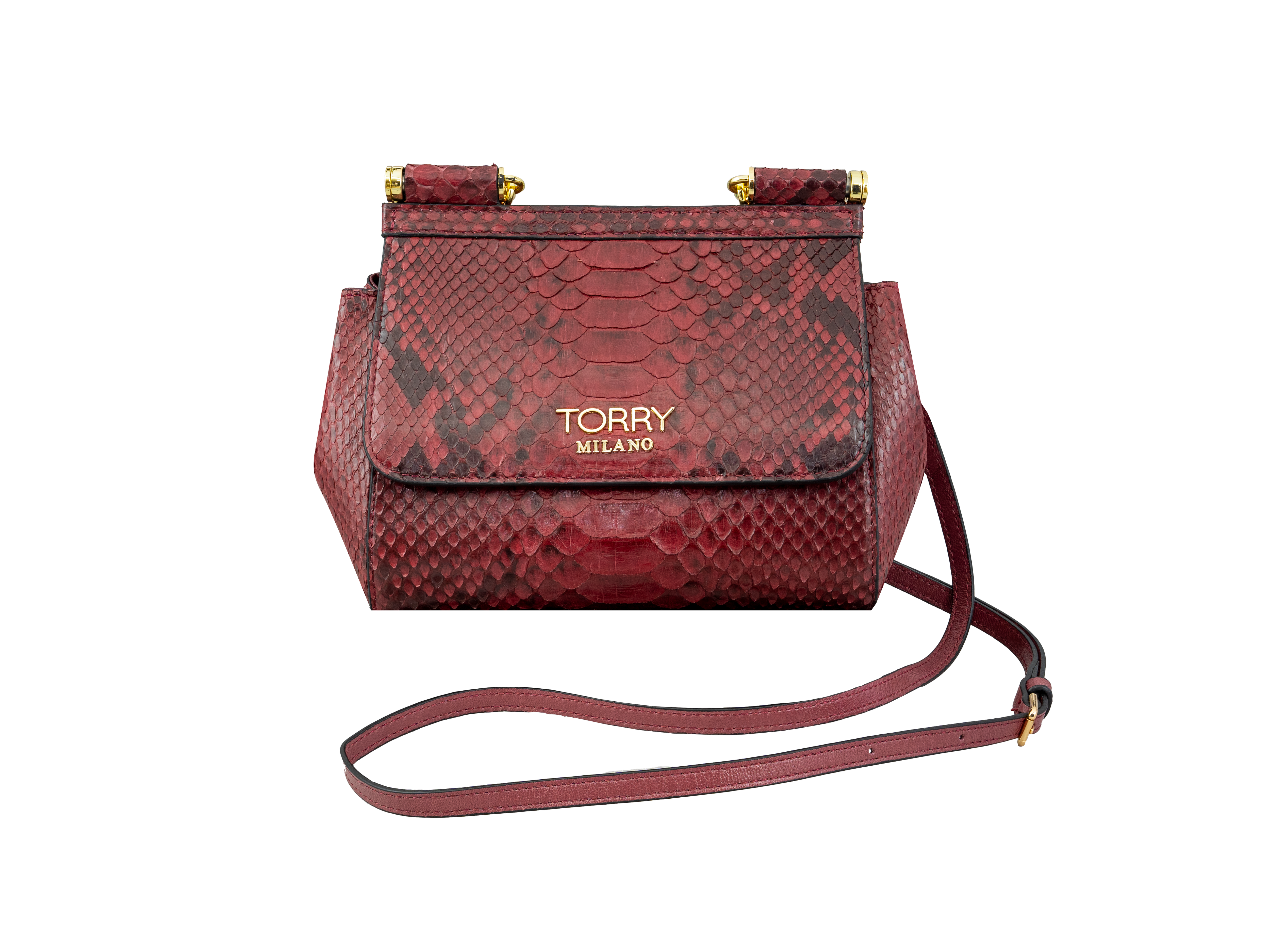 Burgundy Regalia Python Leather Bag