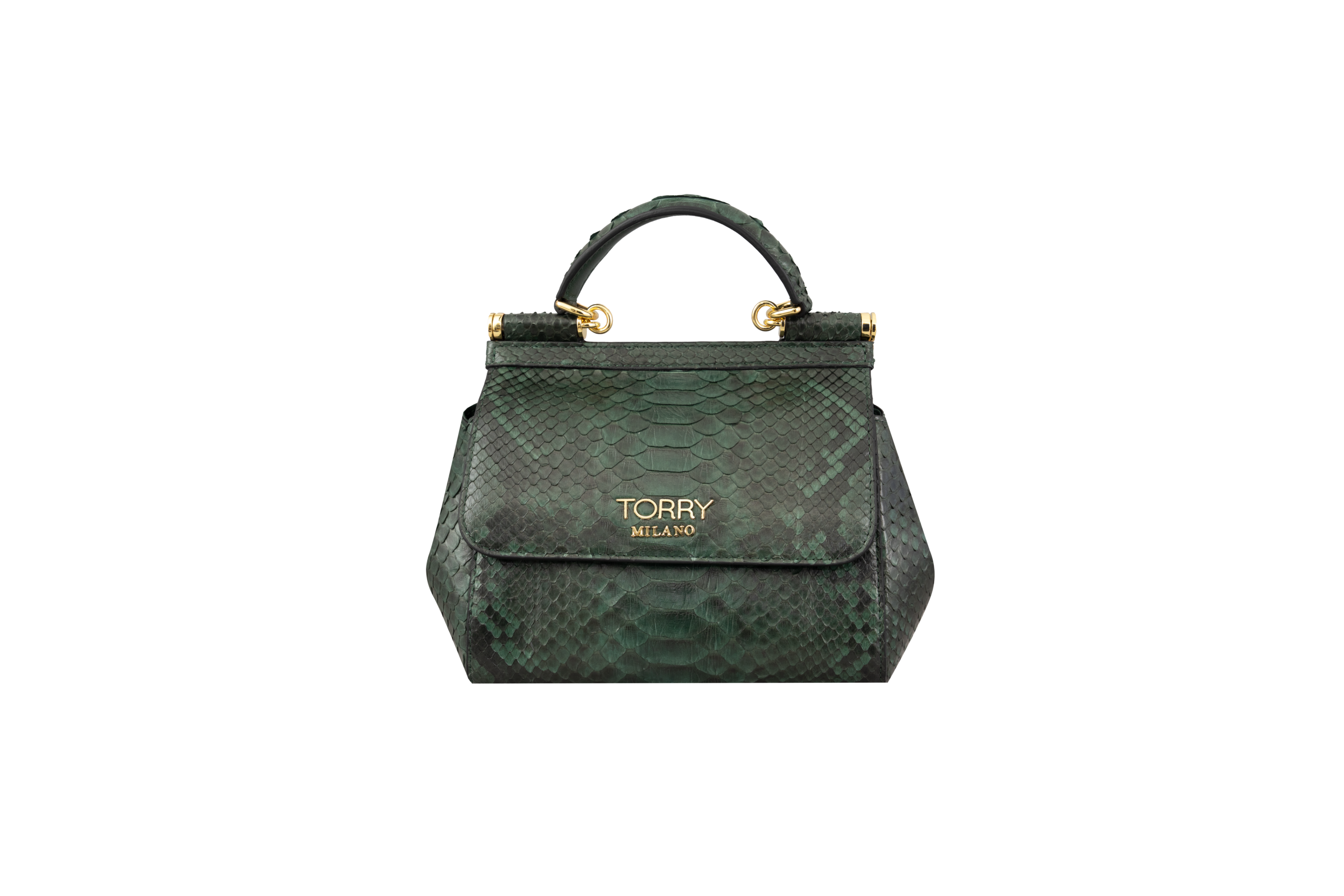 Green Regalia Python Leather Bag