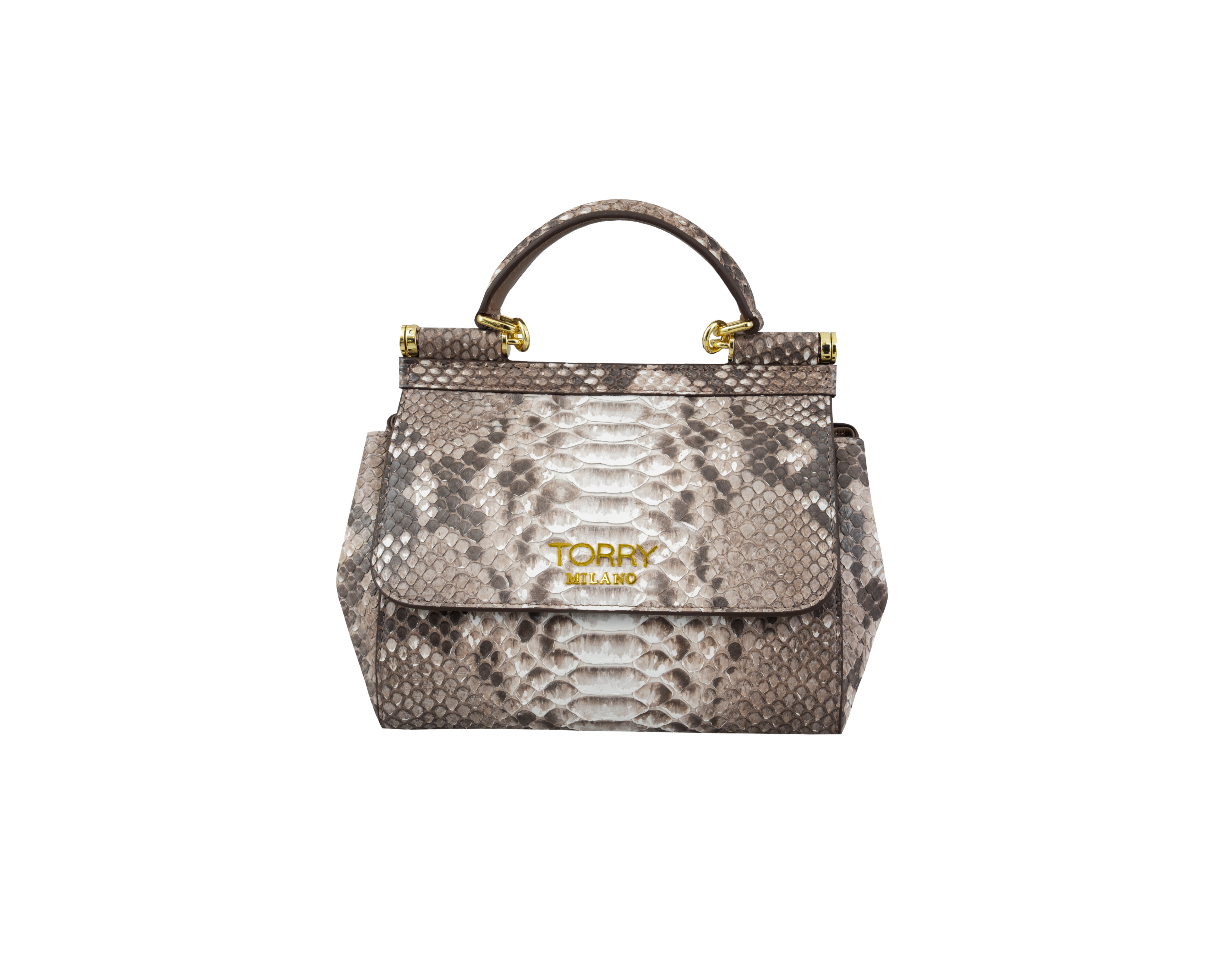 Beige Regalia Python Leather Bag