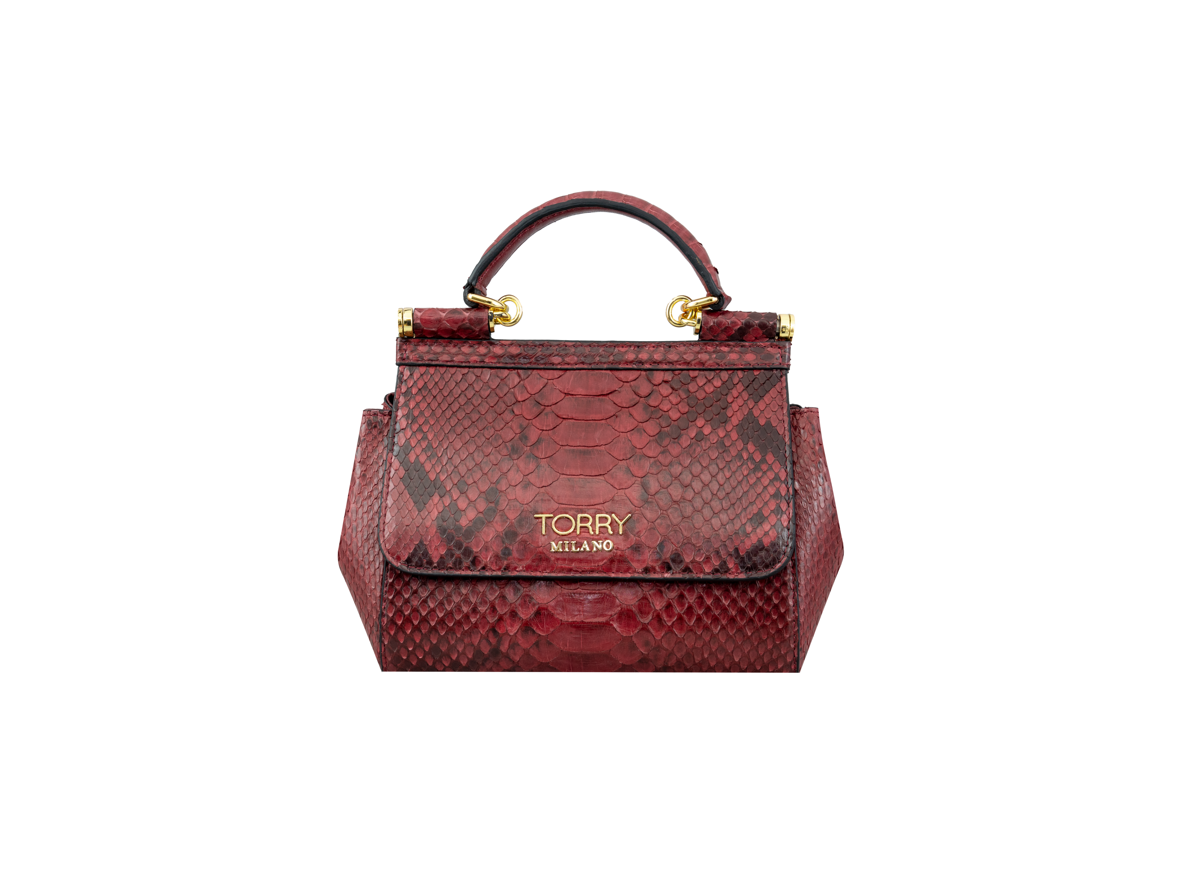 Burgundy Regalia Python Leather Bag
