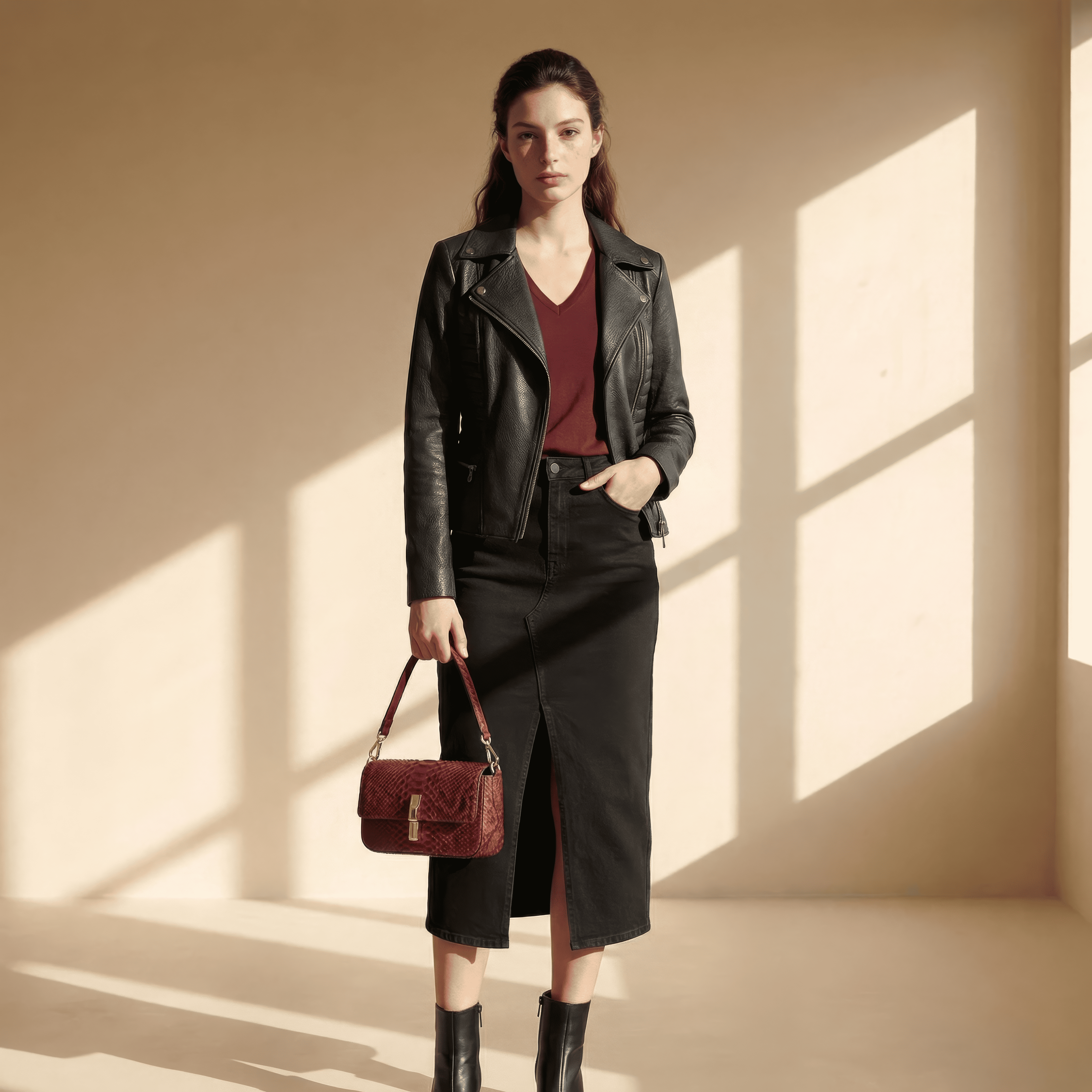 Black Leather Biker Jacket