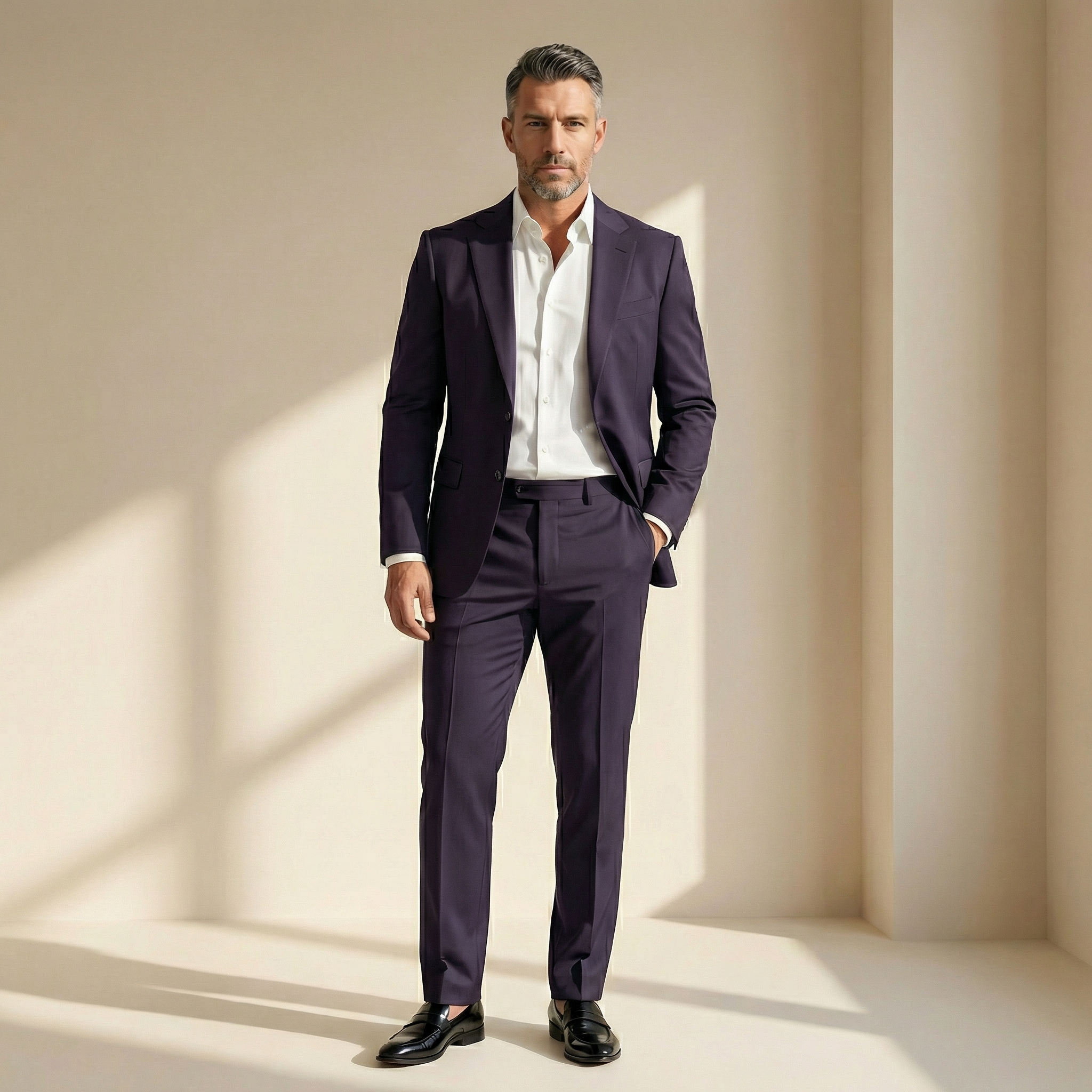 Purple Wool Suit