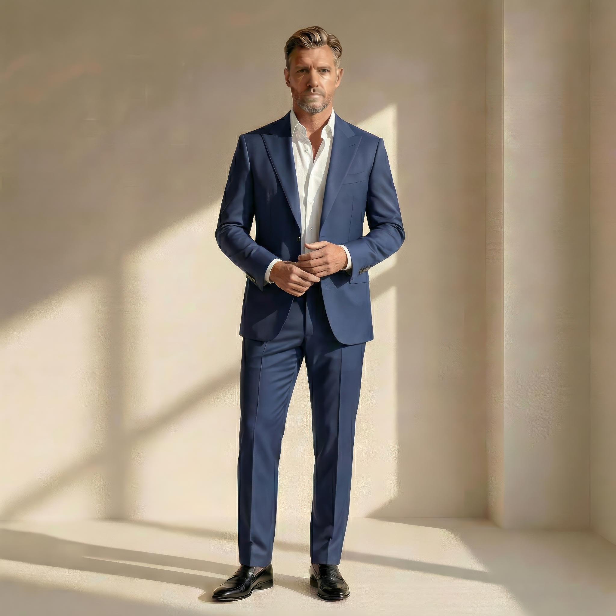 Blue Wool Suit