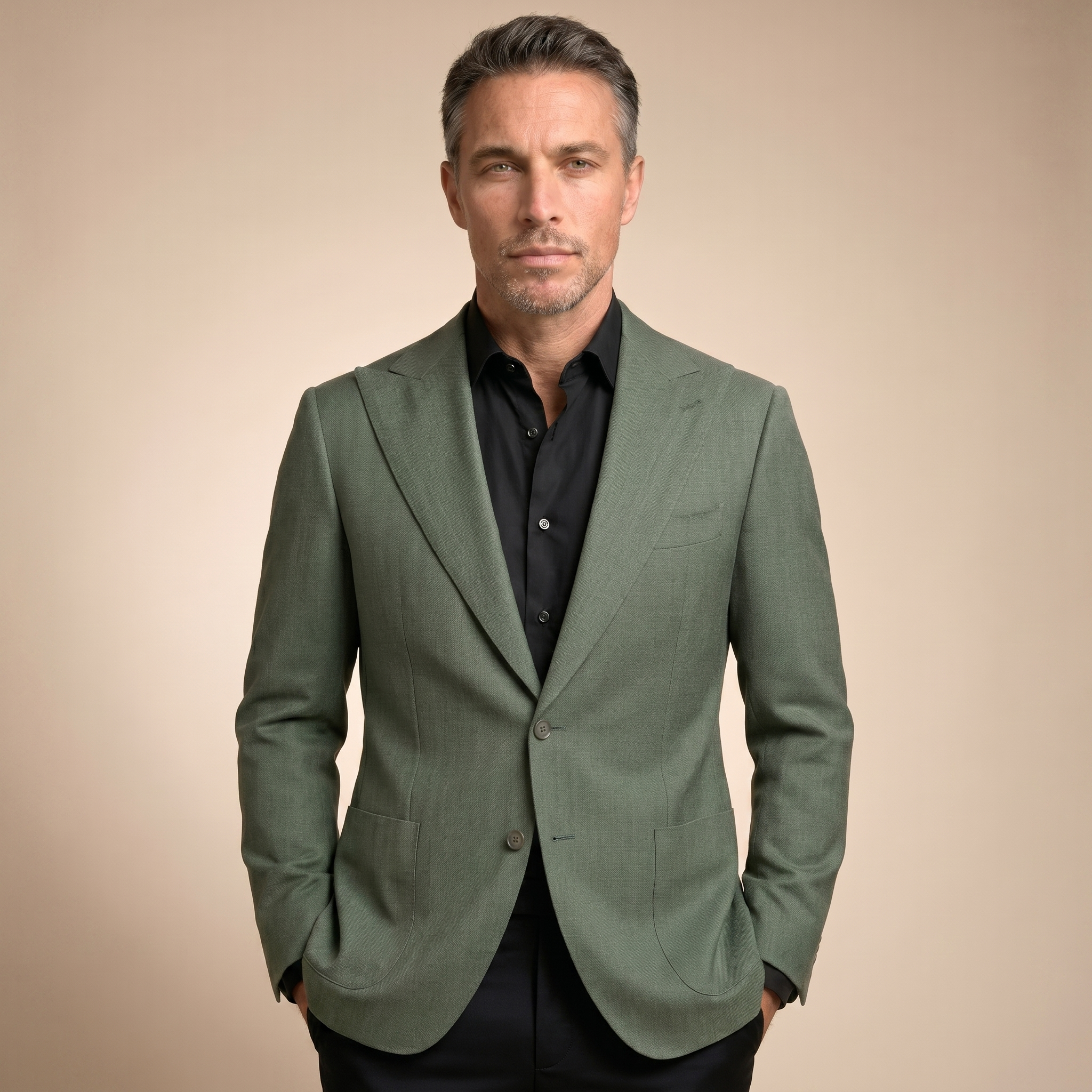 Green Wool Blazer