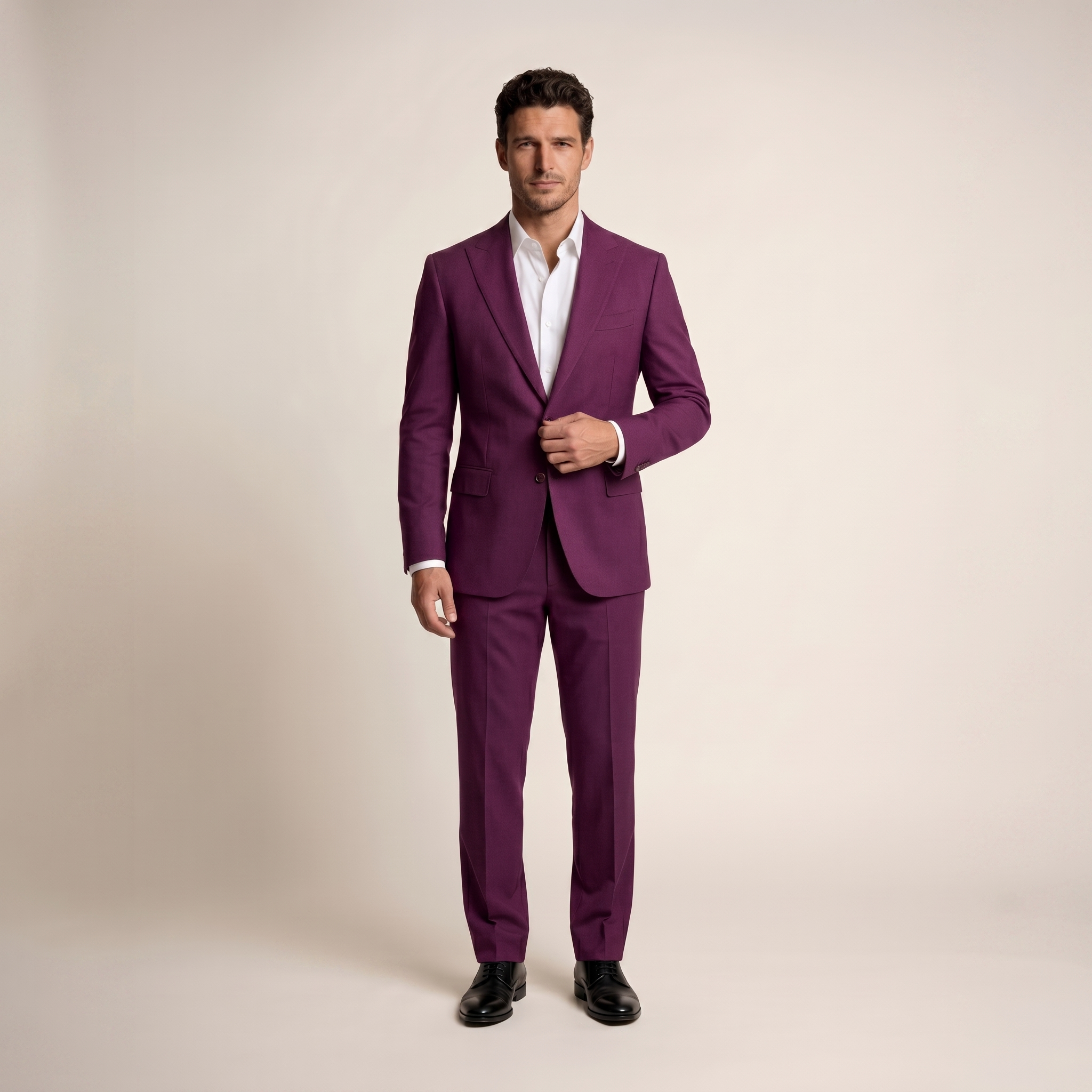 Fuchsia Wool Suit