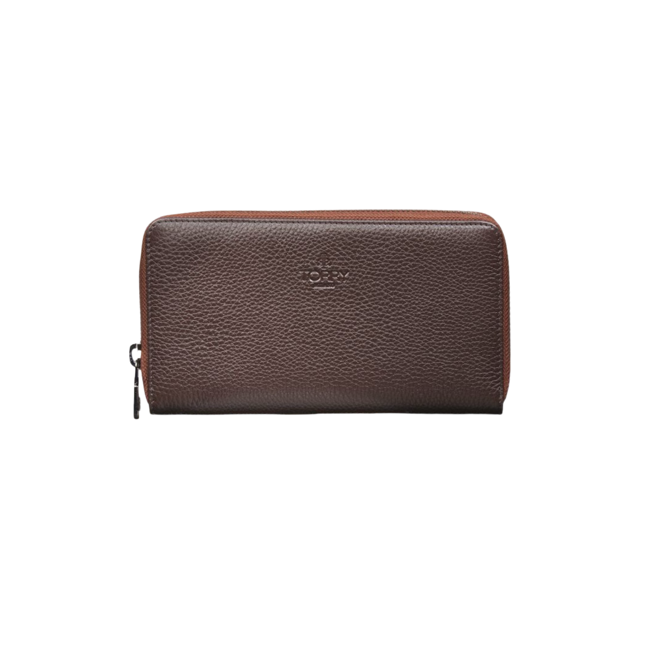 Brown Leather Wallet With Zipper