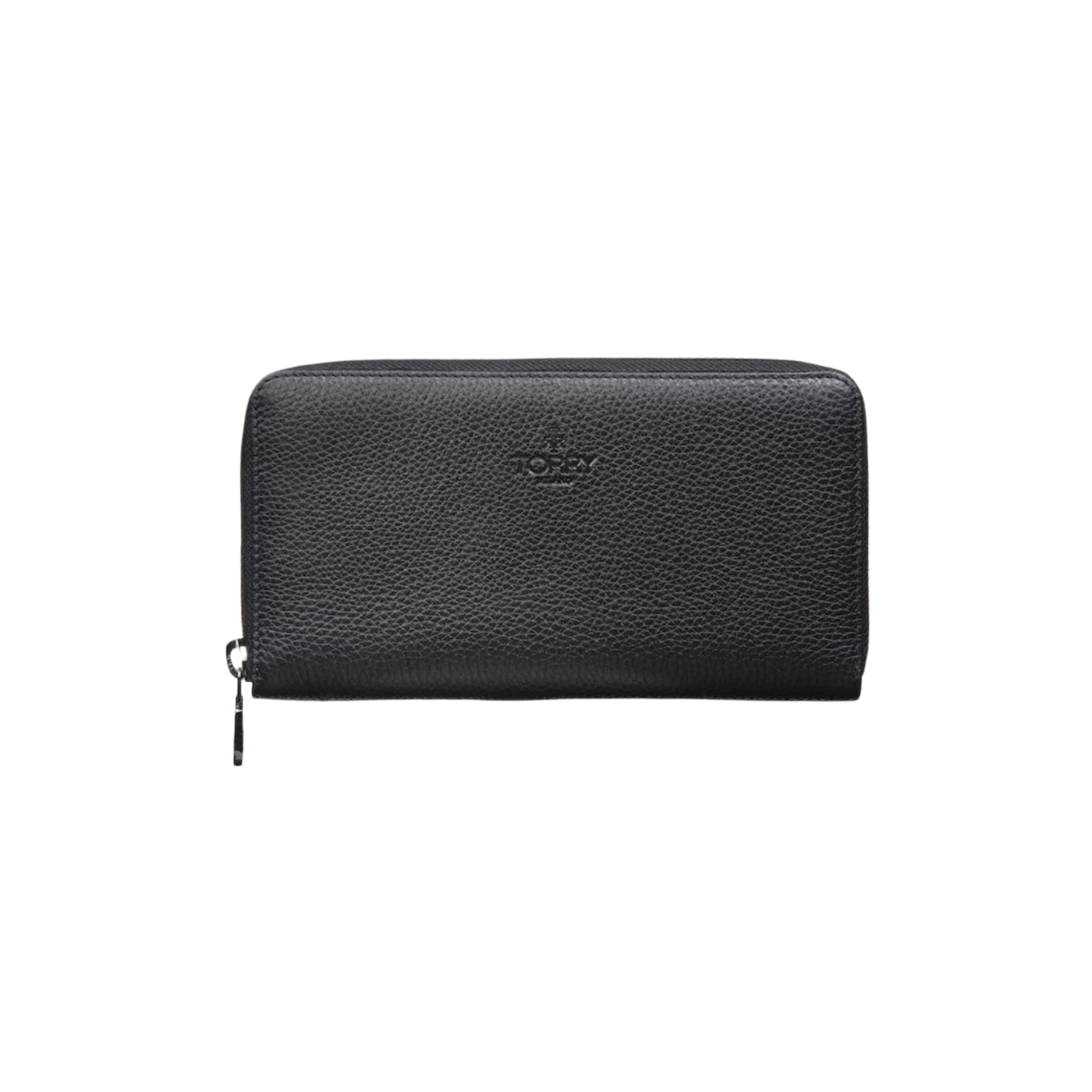 Black Leather Wallet With Zipper