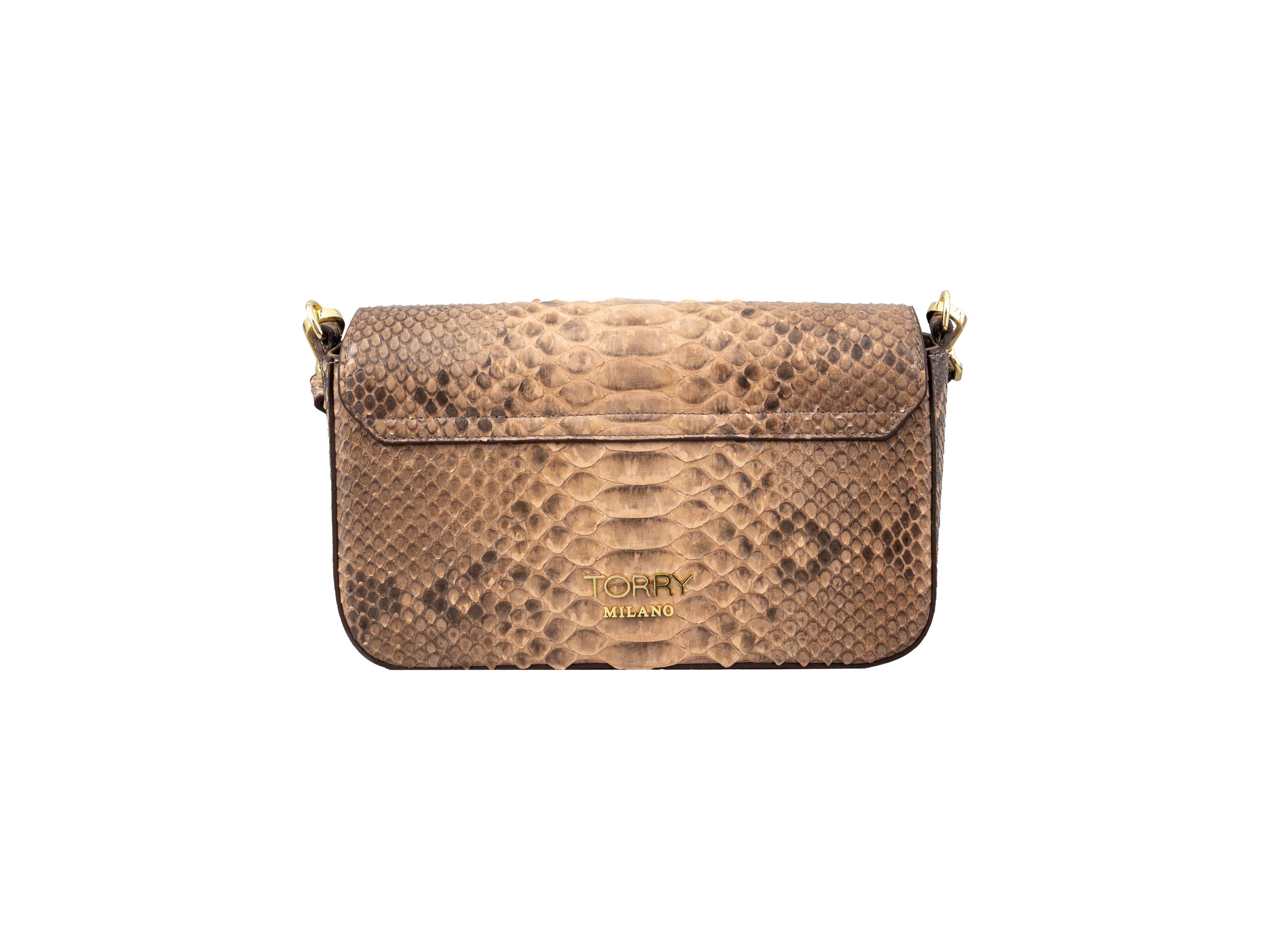 Brown Nocturne Python Leather Bag