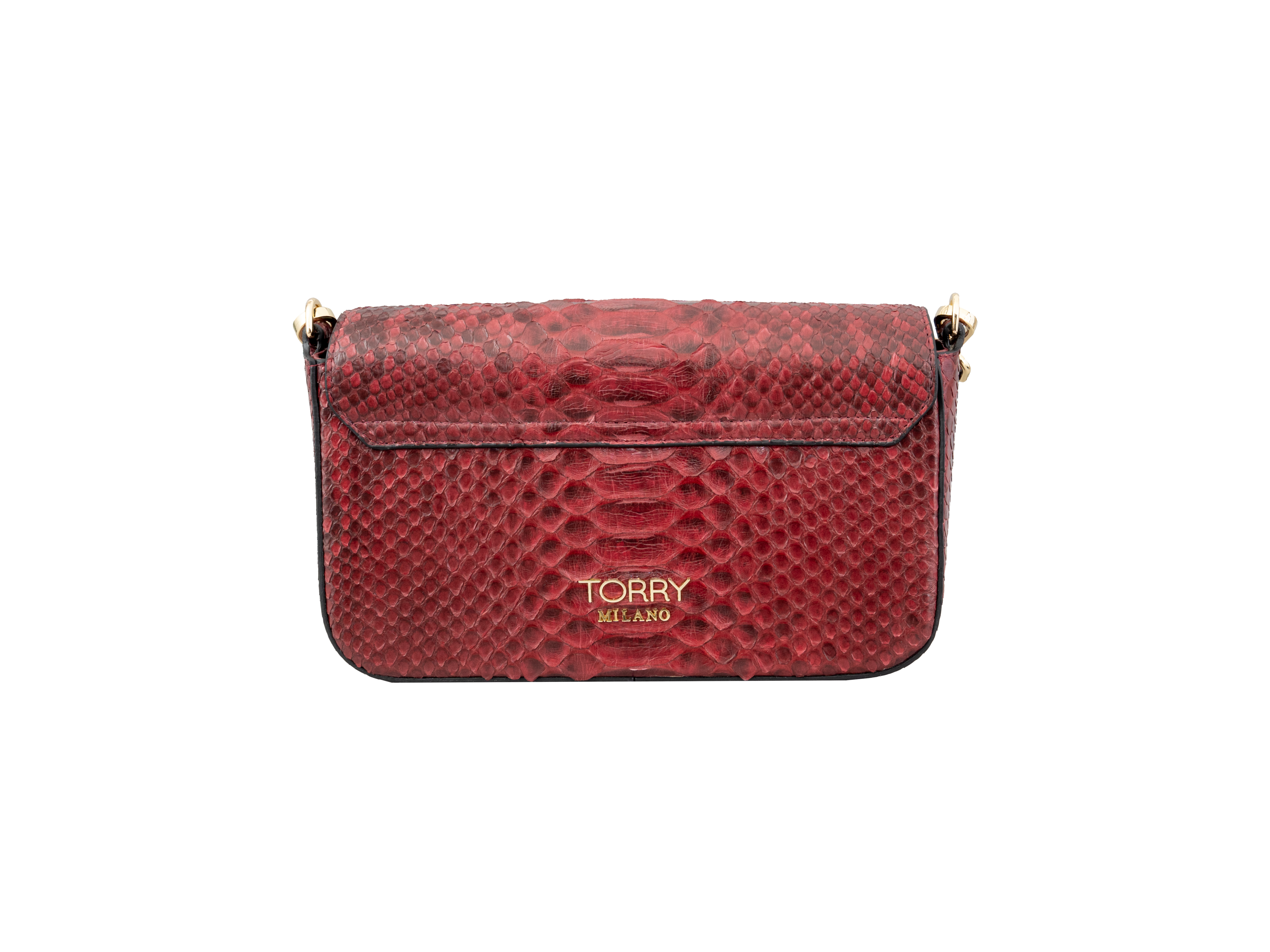 Burgundy Nocturne Python Leather Bag