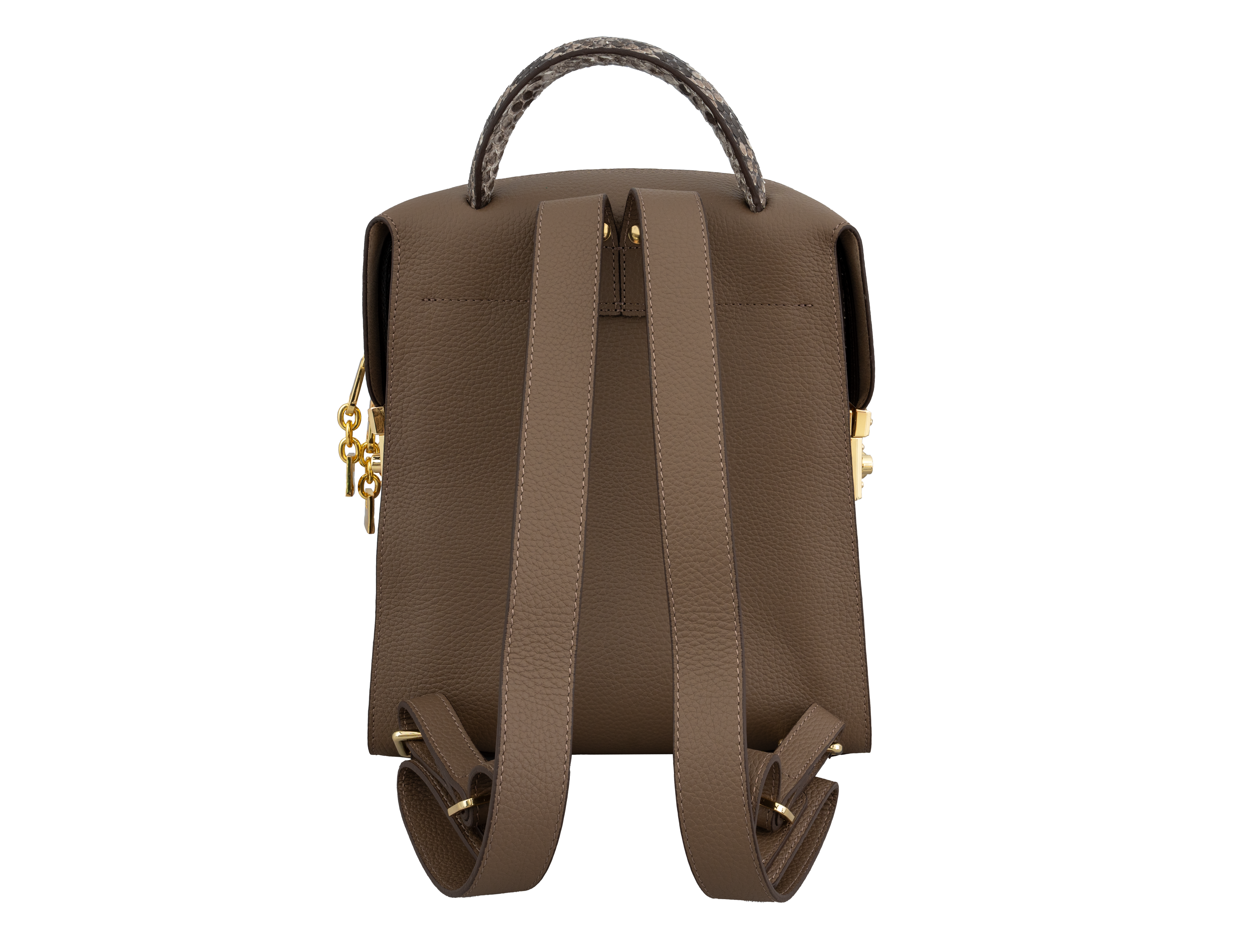 Modern Python Leather Backpack