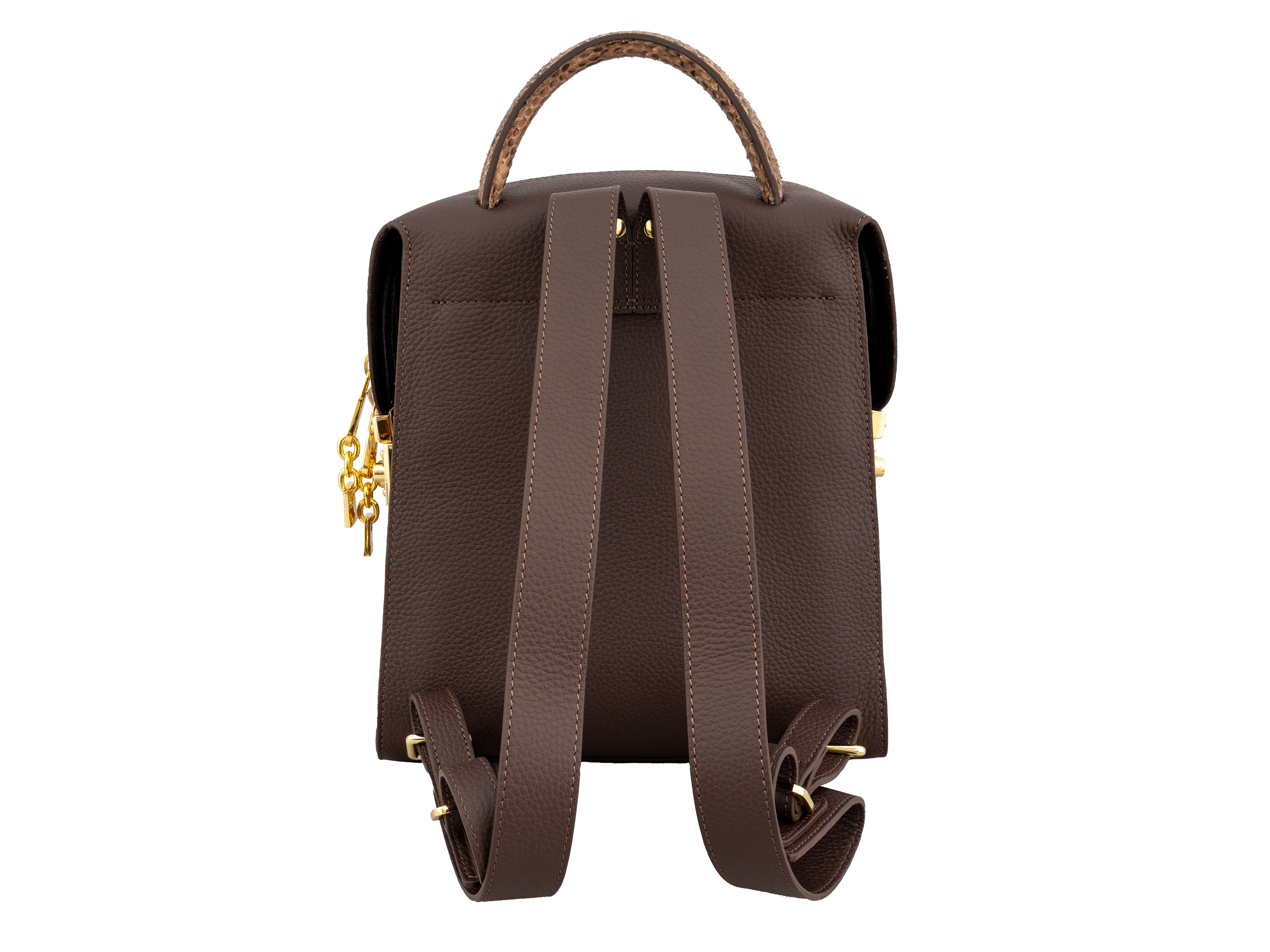 Modern Python Leather Backpack