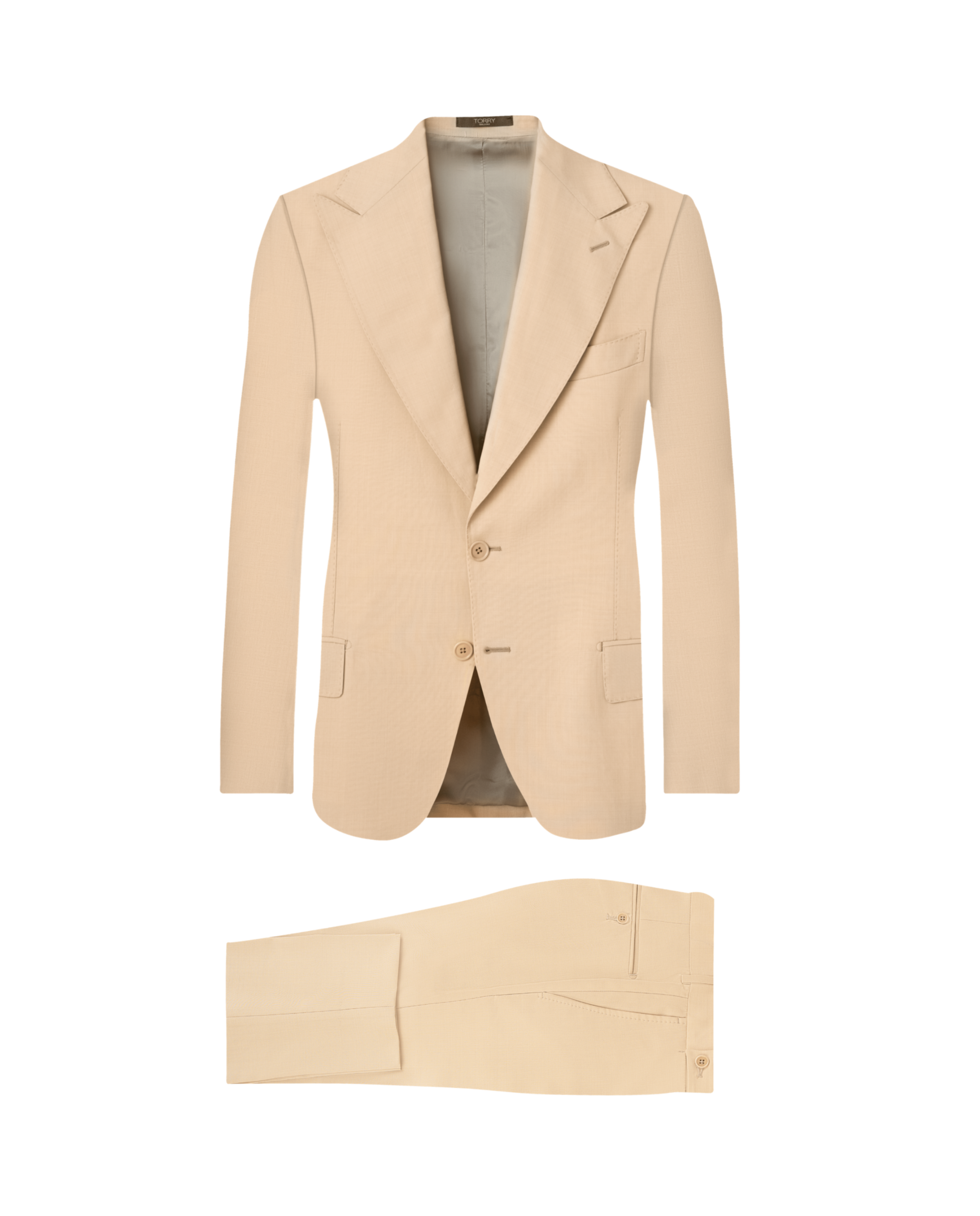 Dark Cream Wool Suit