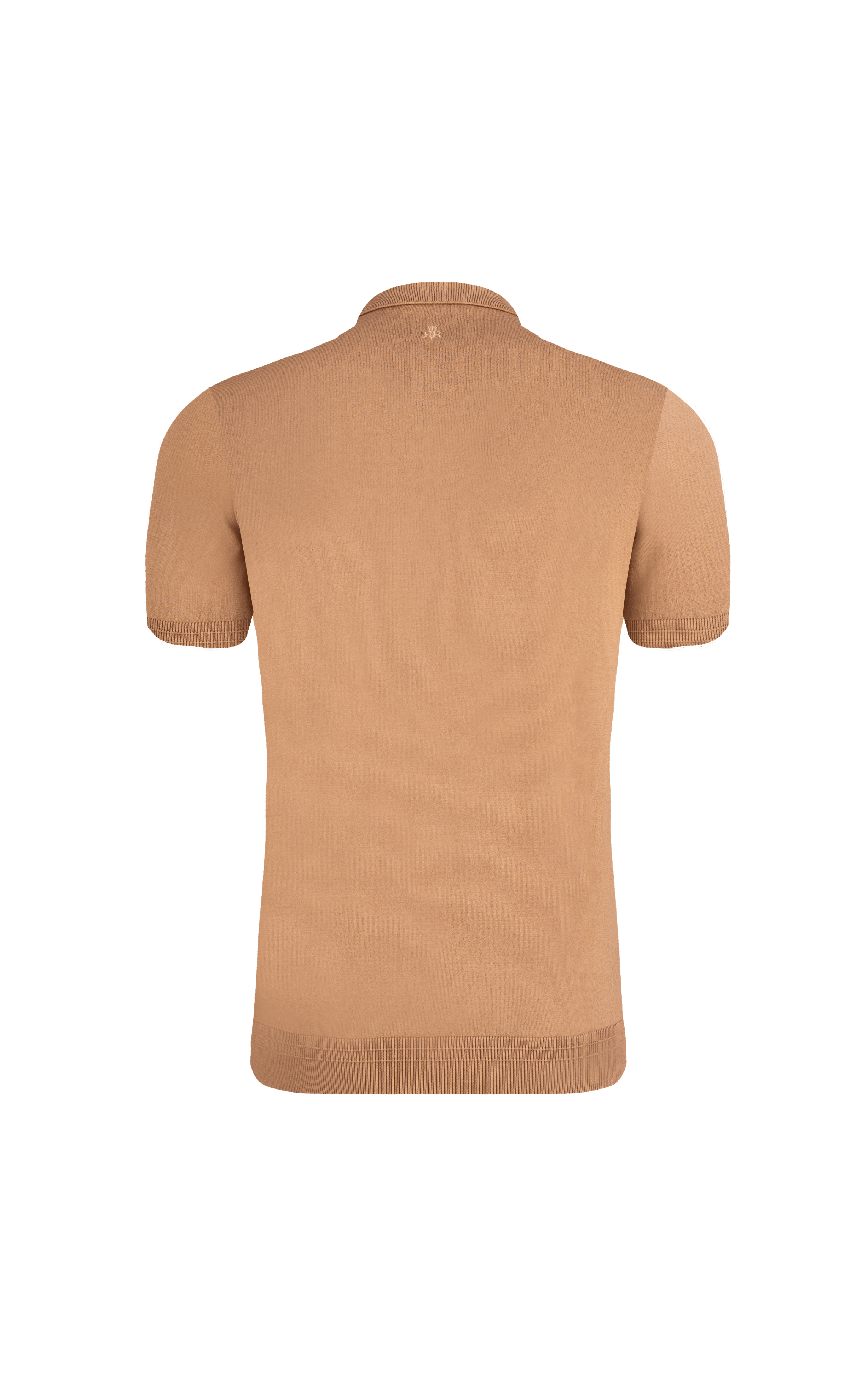 Tobacco Luxury Squares Polo T-Shirt