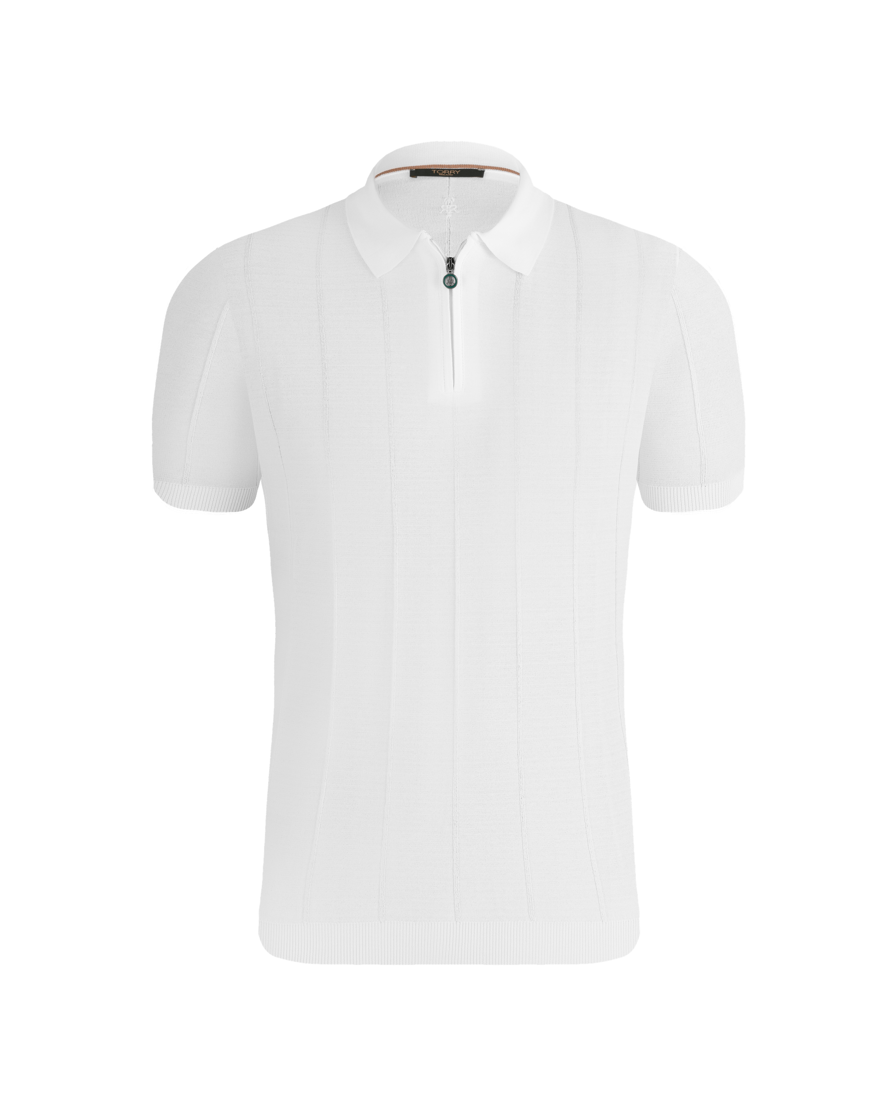 White Luxury Lines Polo T-Shirt