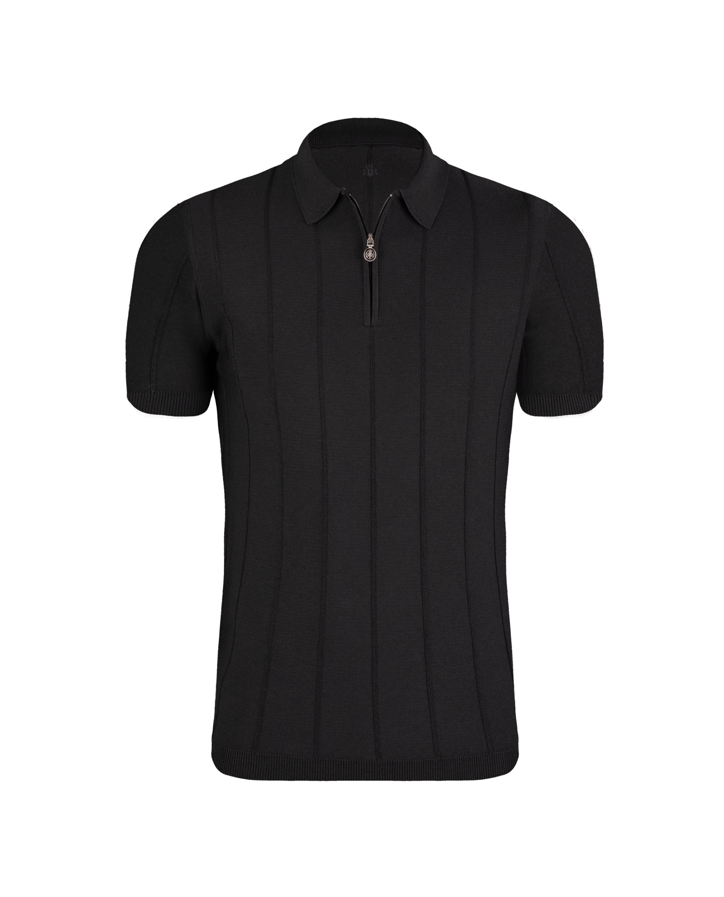 Black Luxury Lines Polo T-Shirt