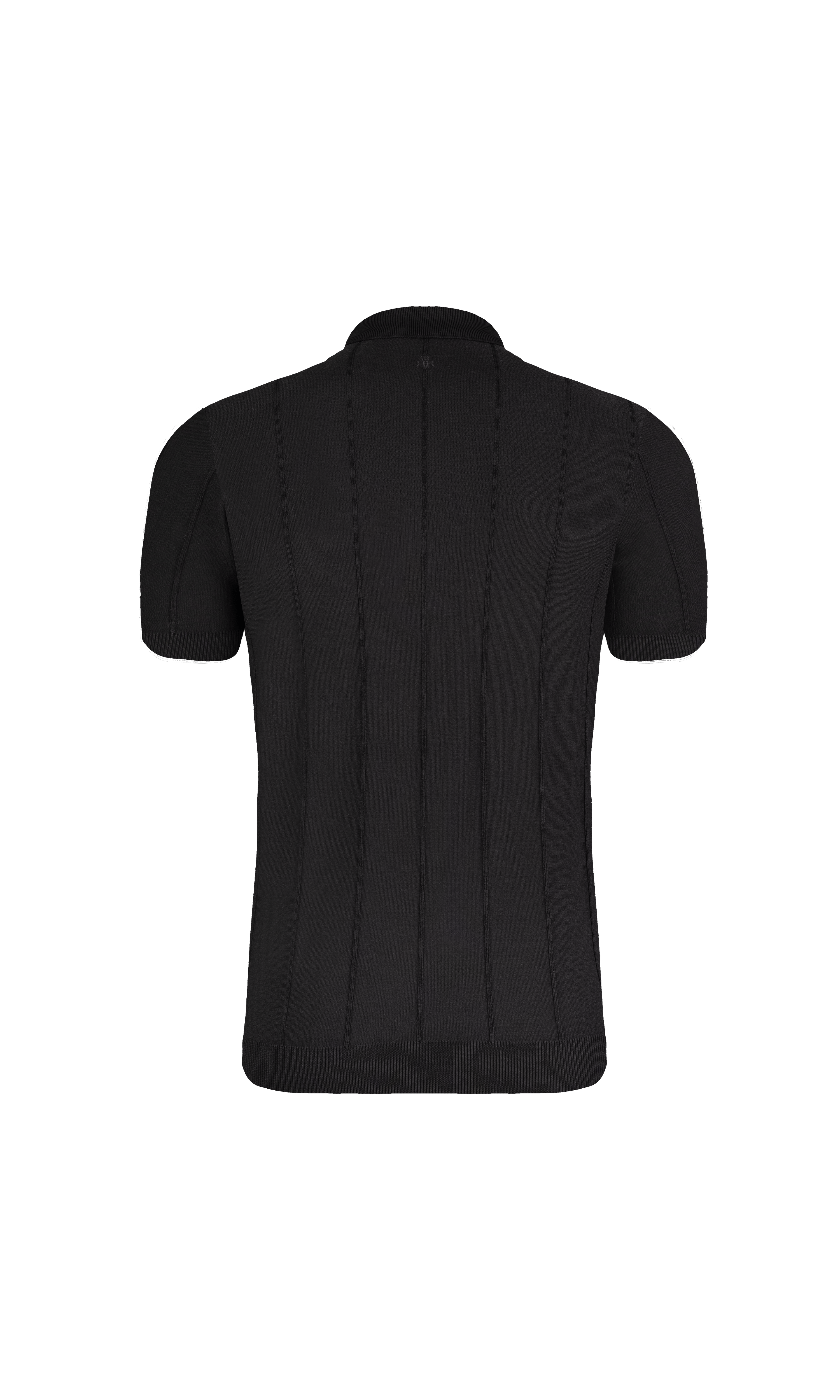 Black Luxury Lines Polo T-Shirt
