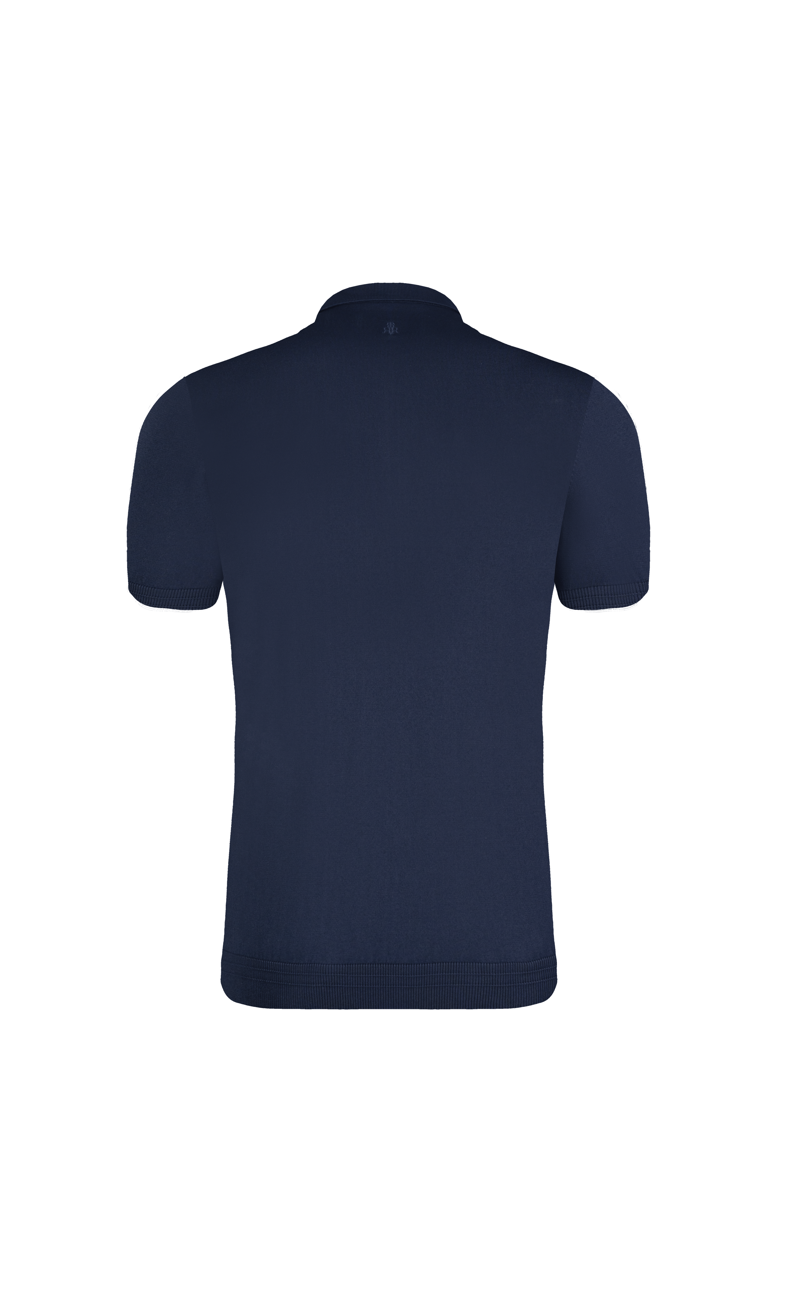 Navy Blue Luxury Squares Polo T-Shirt