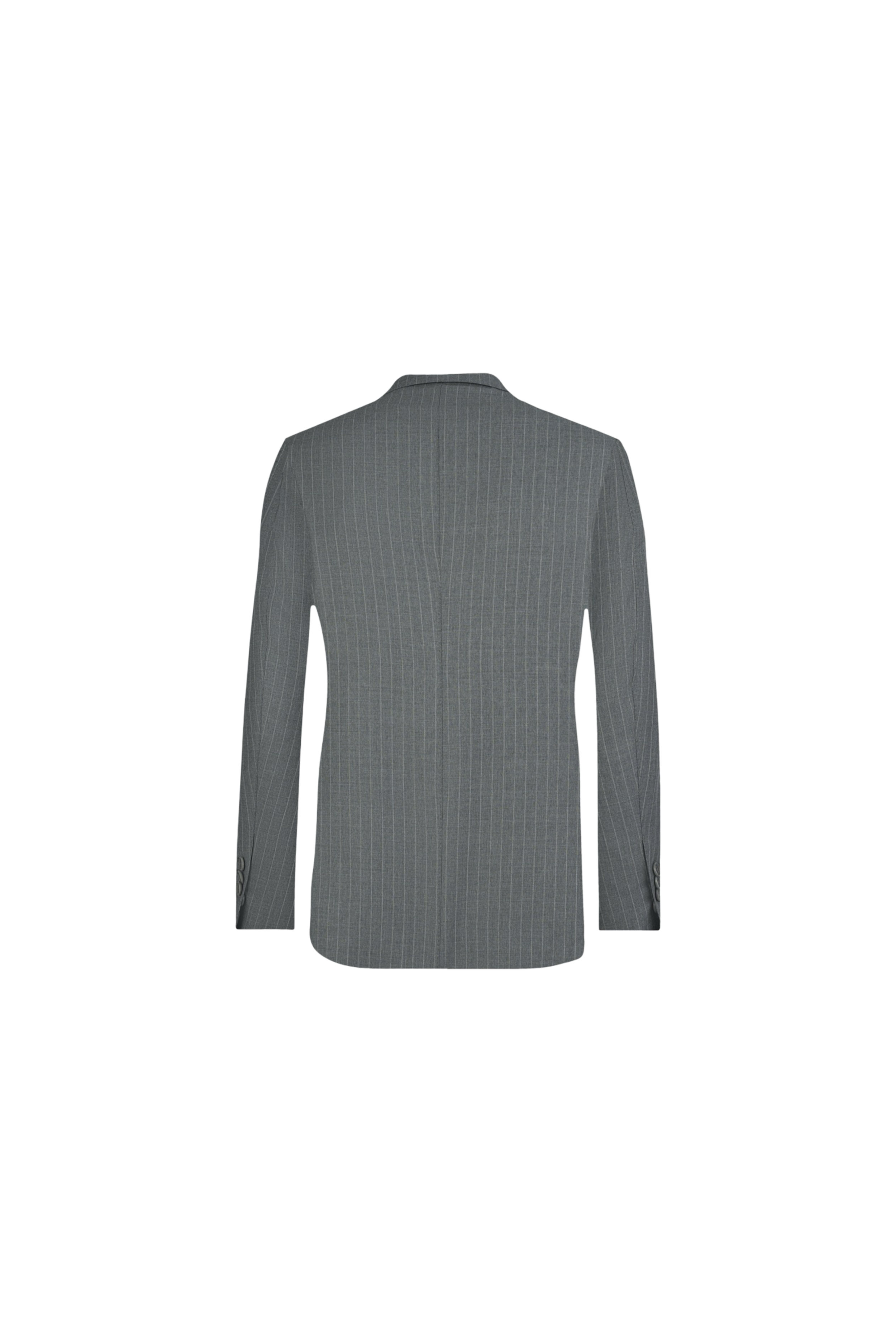 Grey Striped Double Breasted Suit