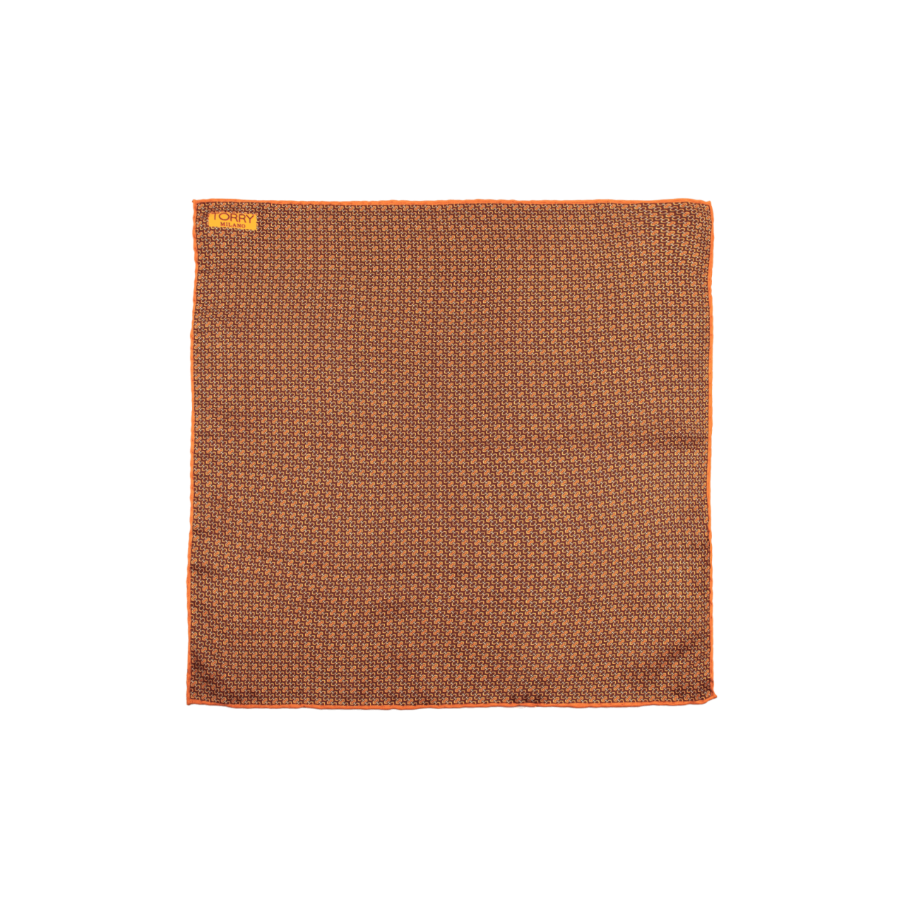 Tobacco Silk Patterned Pocket Square