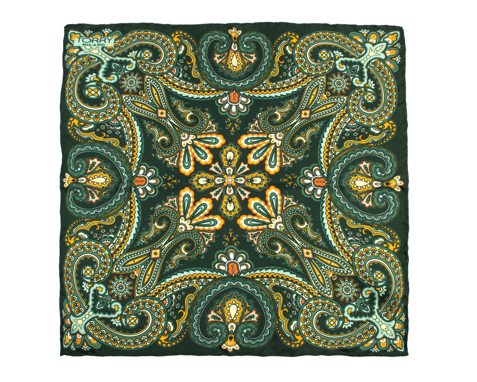 Fazzoletto da Taschino in Seta con Motivo Paisley