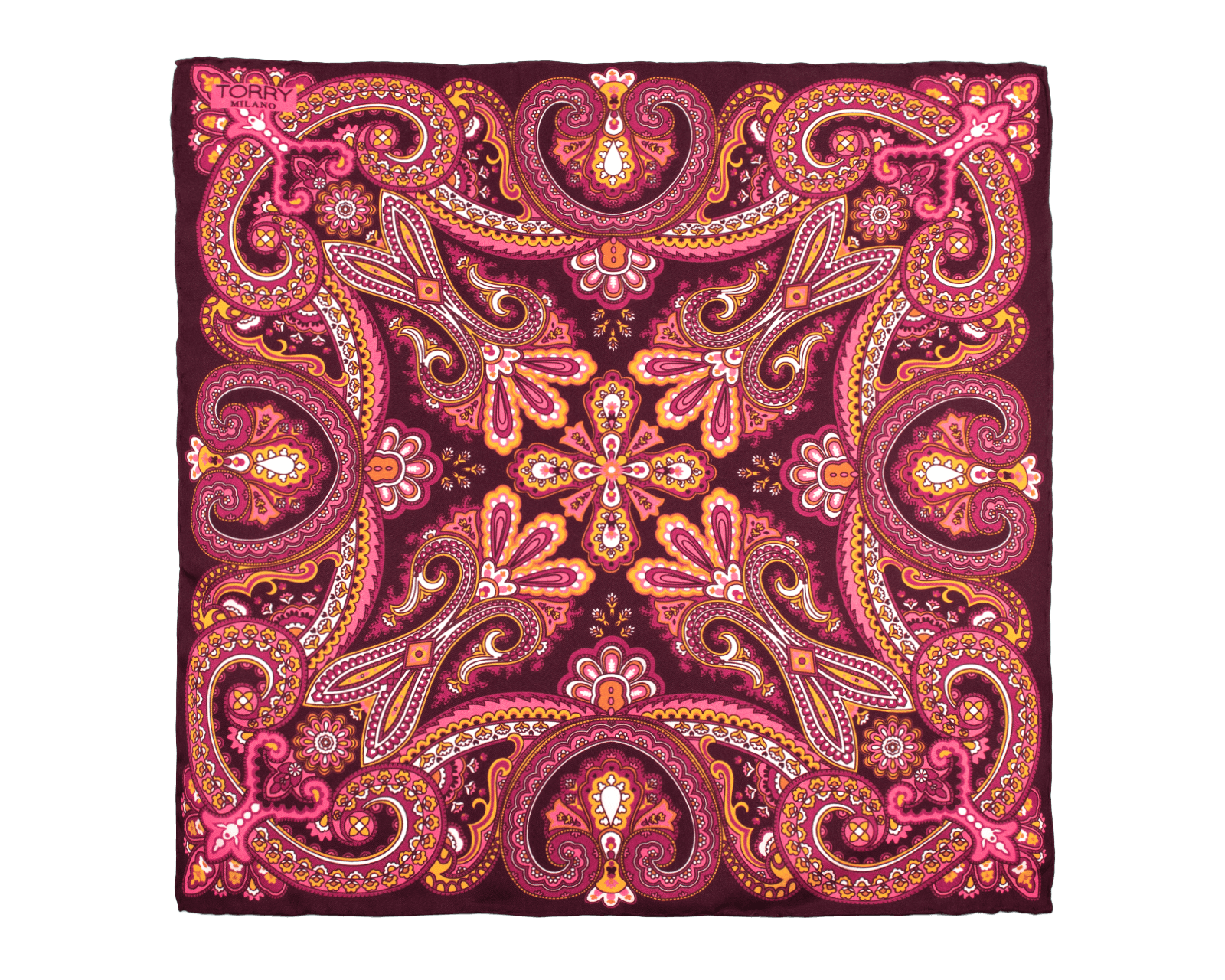 Pochette da Taschino in Seta con Motivo Paisley