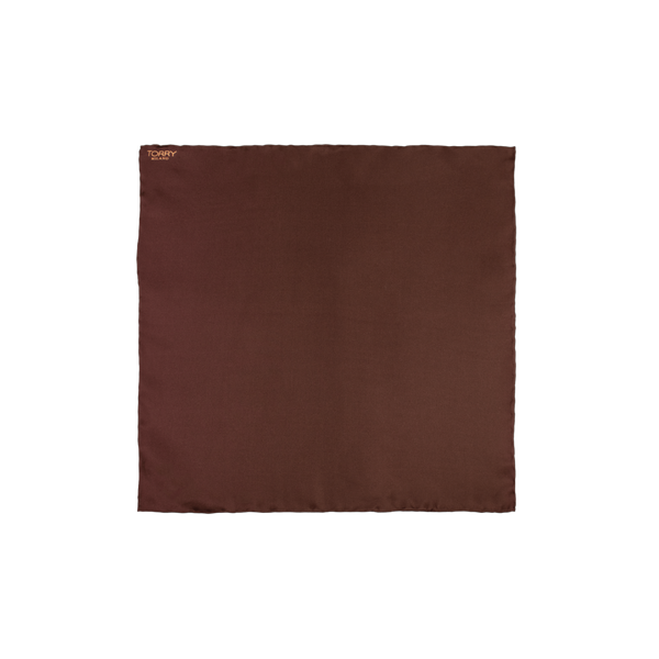 Brown Silk Pocket Square