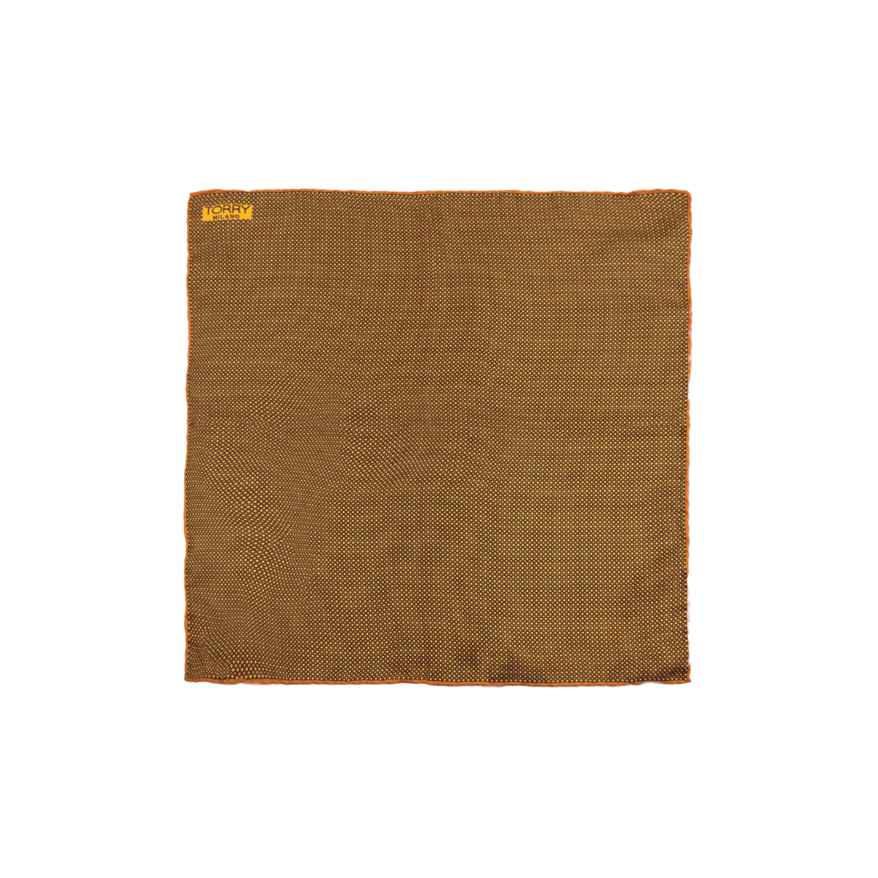 Brown Silk Patterned Pocket Square