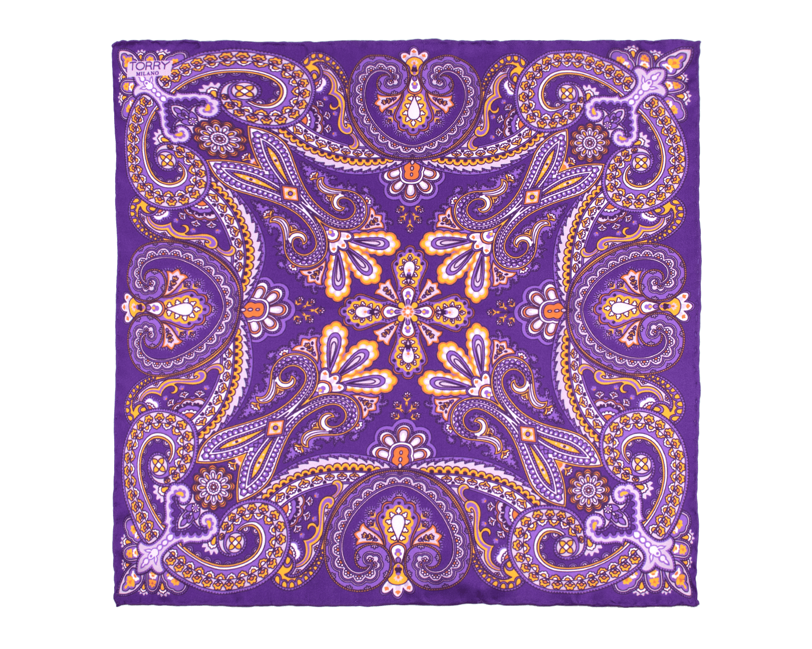 Fazzoletto da Taschino in Seta con Motivo Paisley