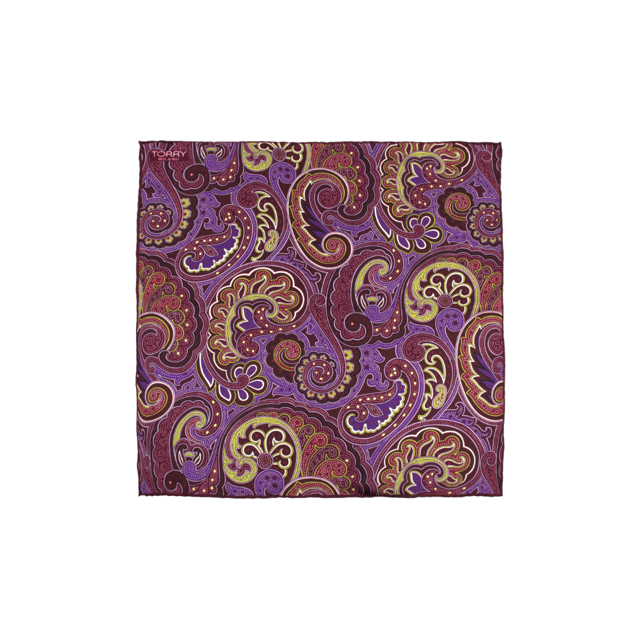 Indigo Silk Paisley Pocket Square