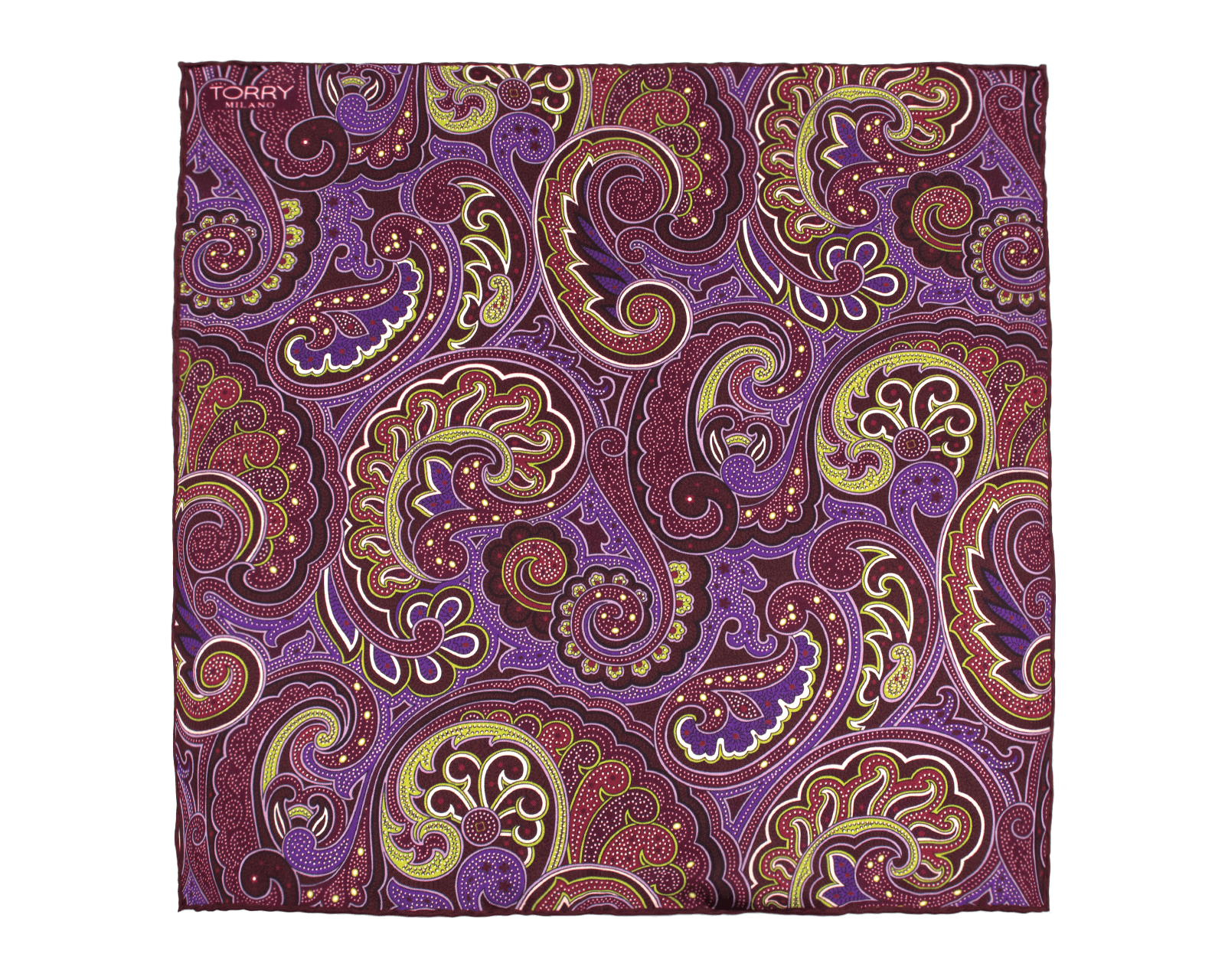 Fazzoletto da Taschino in Seta con Motivo Paisley