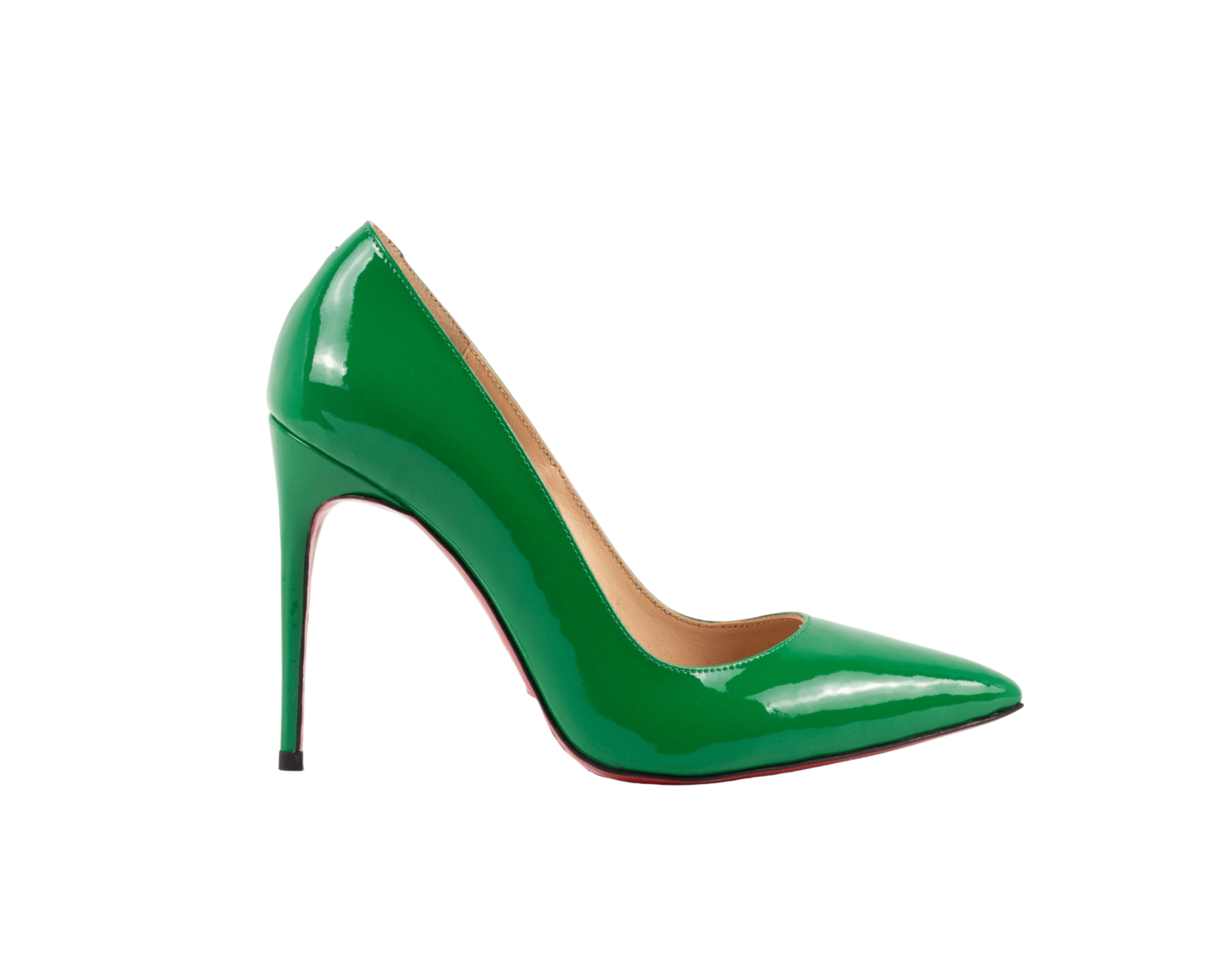Stiletto din piele verzi lăcuită