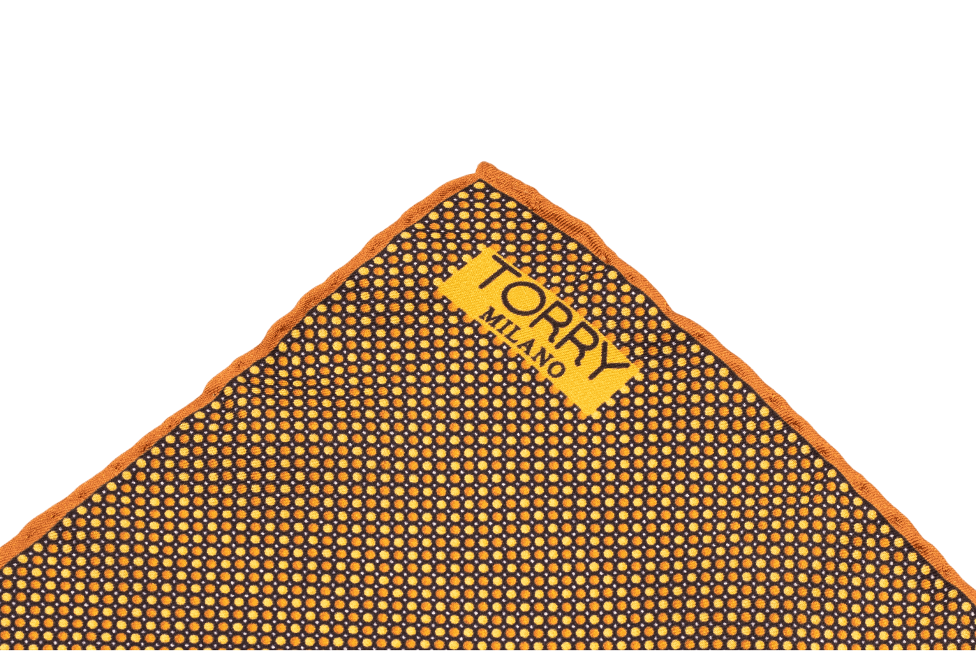 Batistă de buzunar cu model din mătase maro