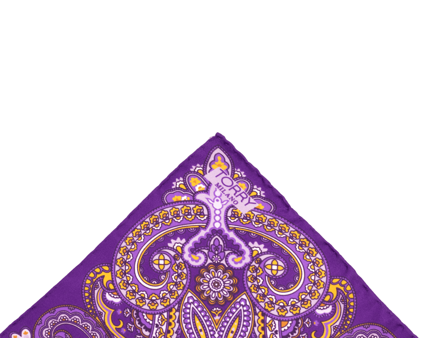 Fazzoletto da Taschino in Seta con Motivo Paisley