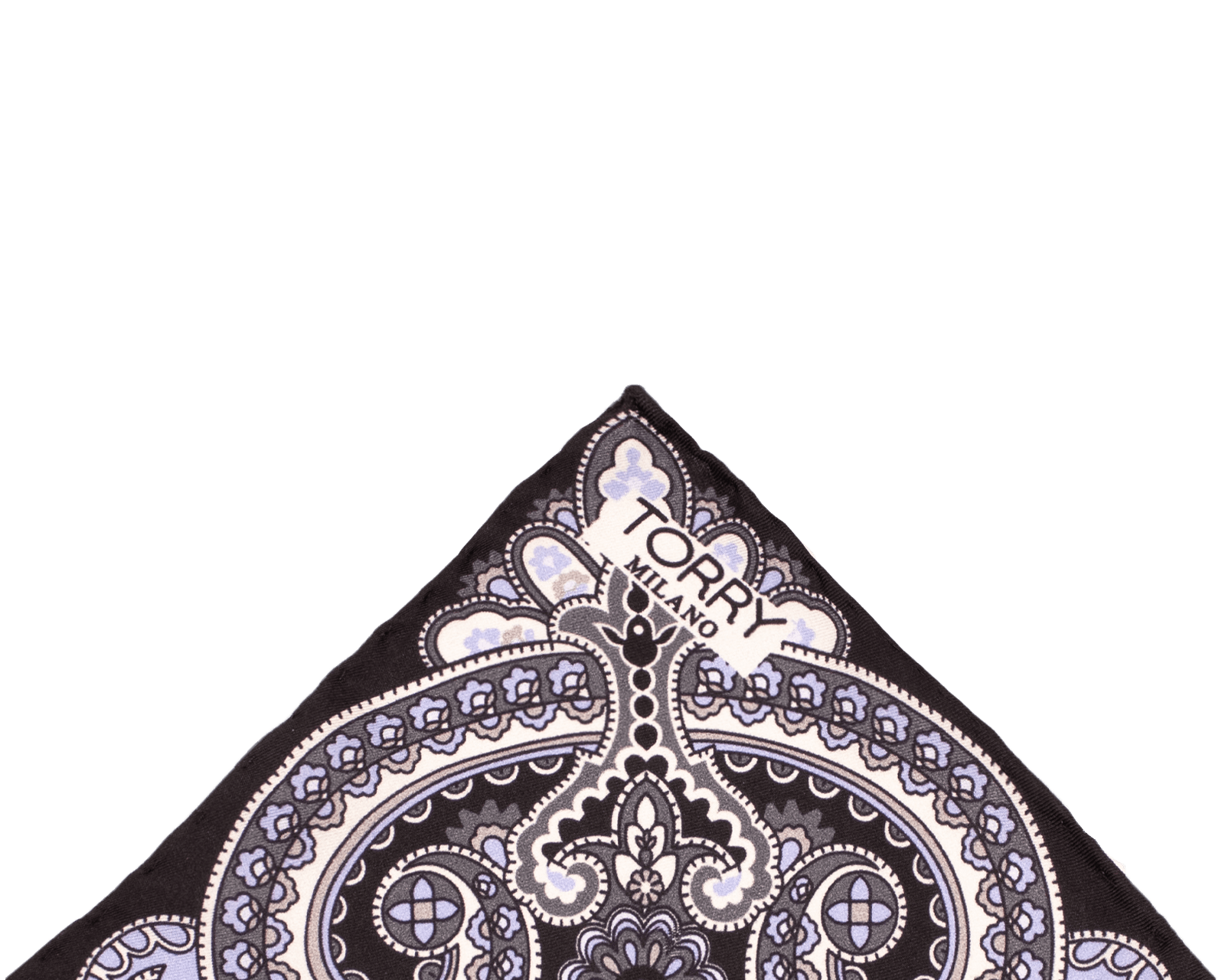 Pochette in Seta con Motivo Paisley