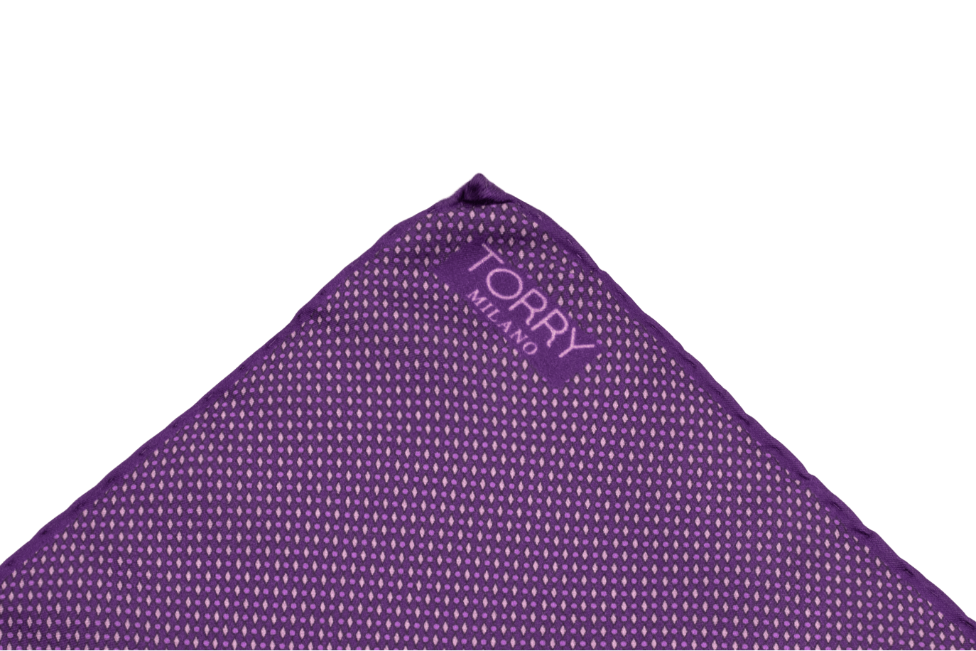 Purple Silk Patterned Pocket Square