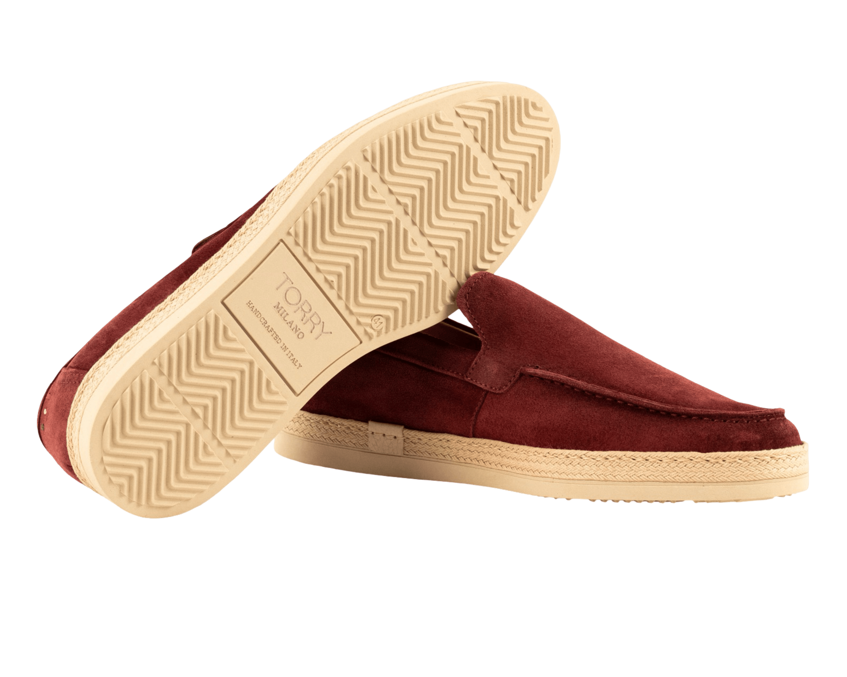 Mocasini din piele vișinie