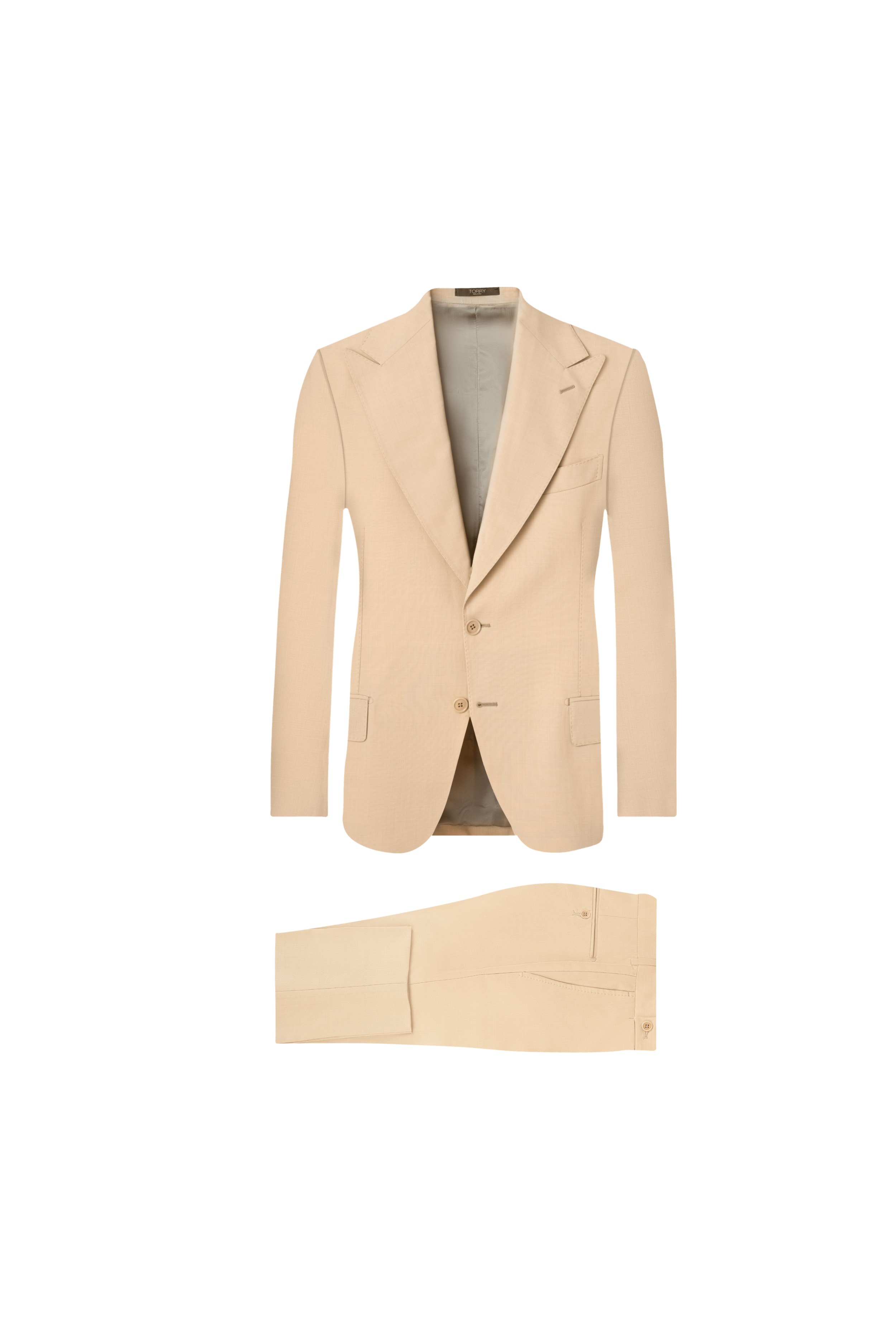 Dark Cream Wool Suit