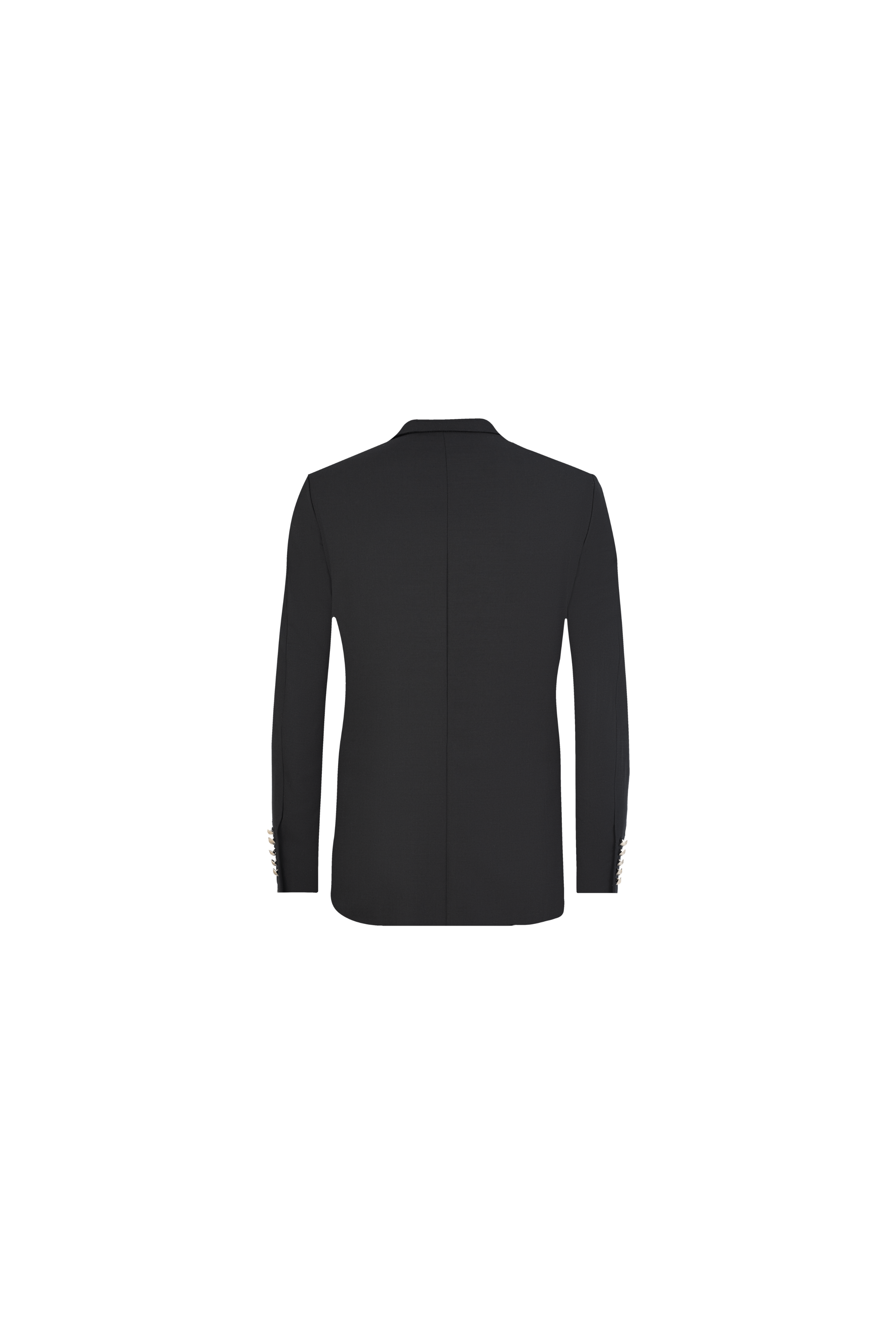 Black Textured Wool Blazer
