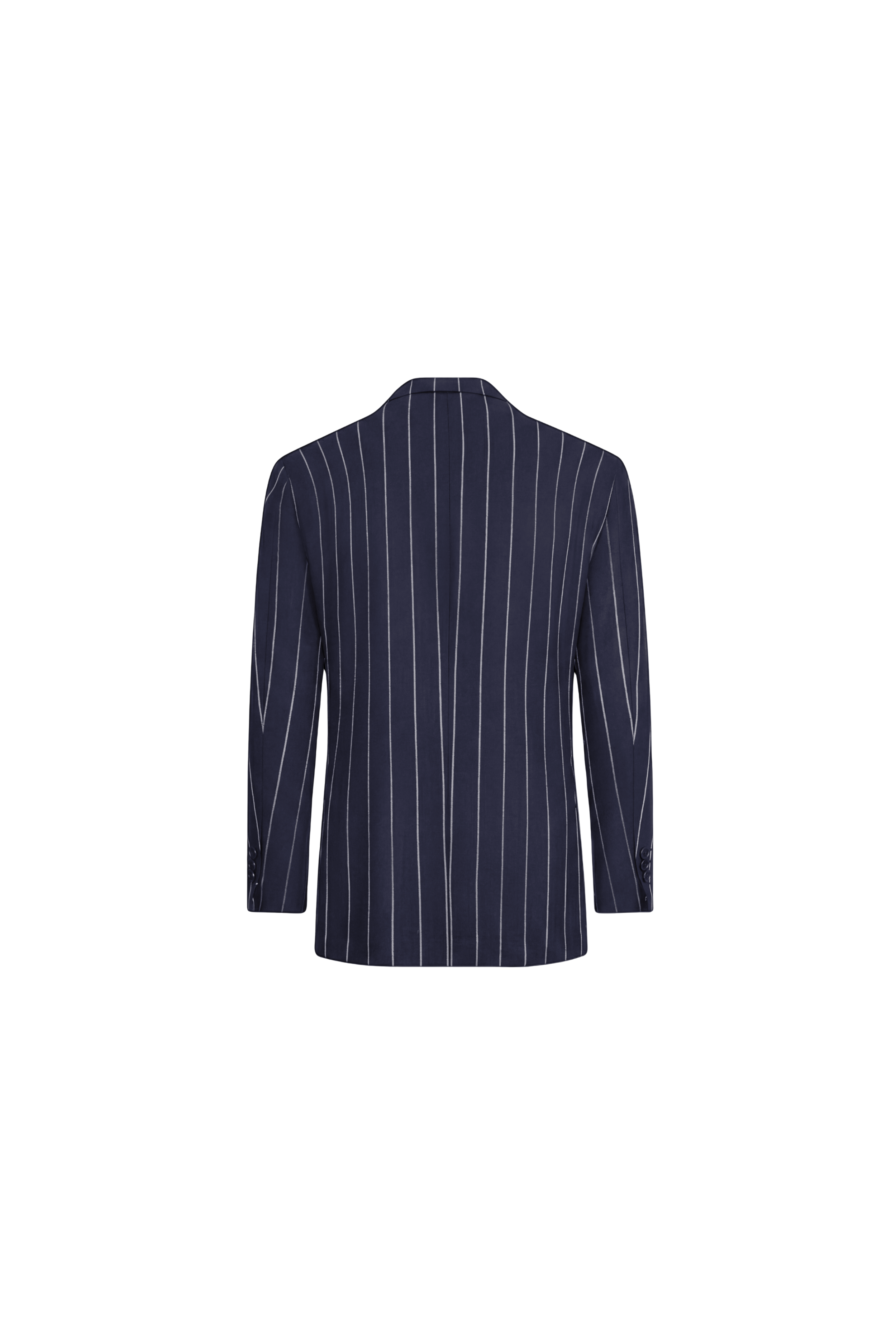 Blue Premium Striped Wool Suit