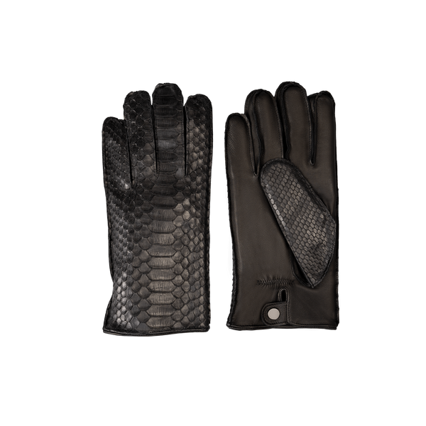 Black Premium Python Gloves